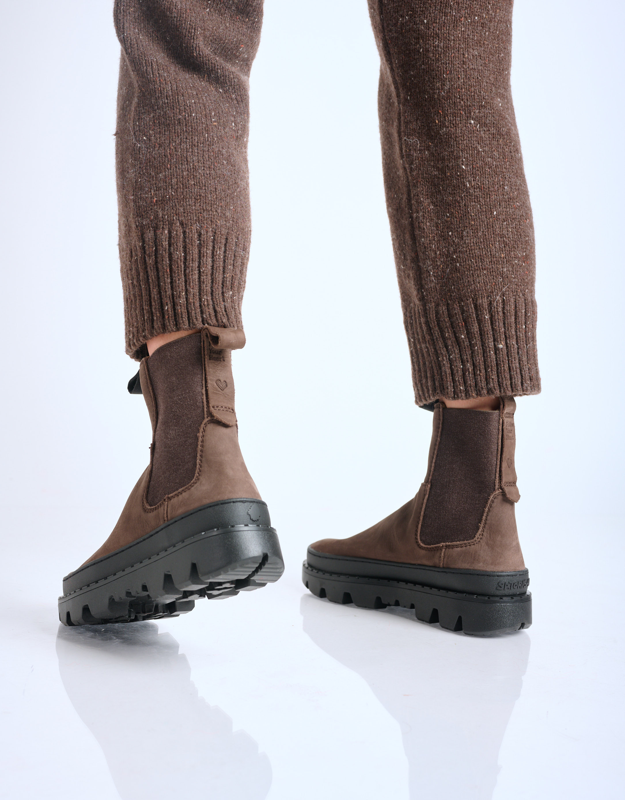 נעלי נשים - Satorisan - מגפונים UNALOME ELASTIC - חום כהה4