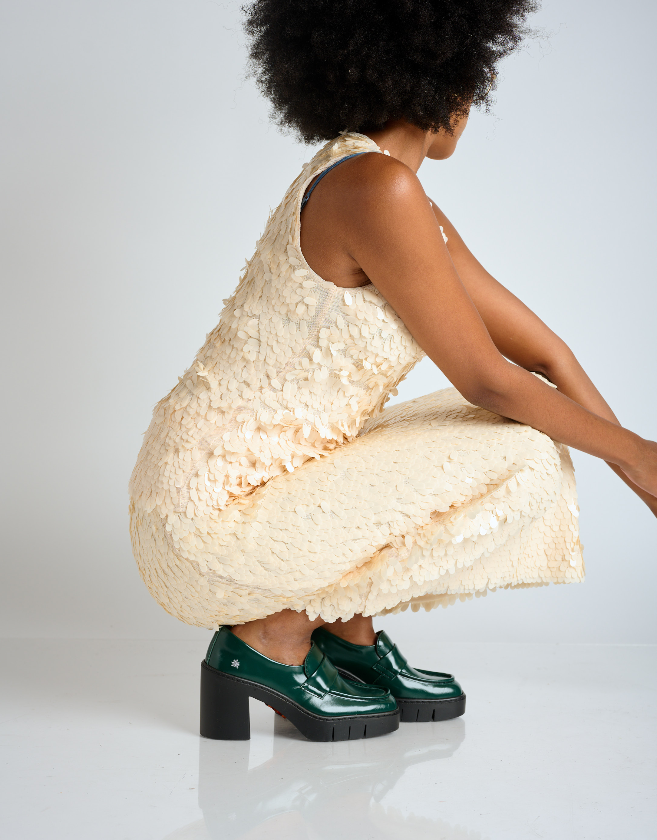 נעלי נשים - Art - מוקסינים עם עקב  BERNA - ירוק2