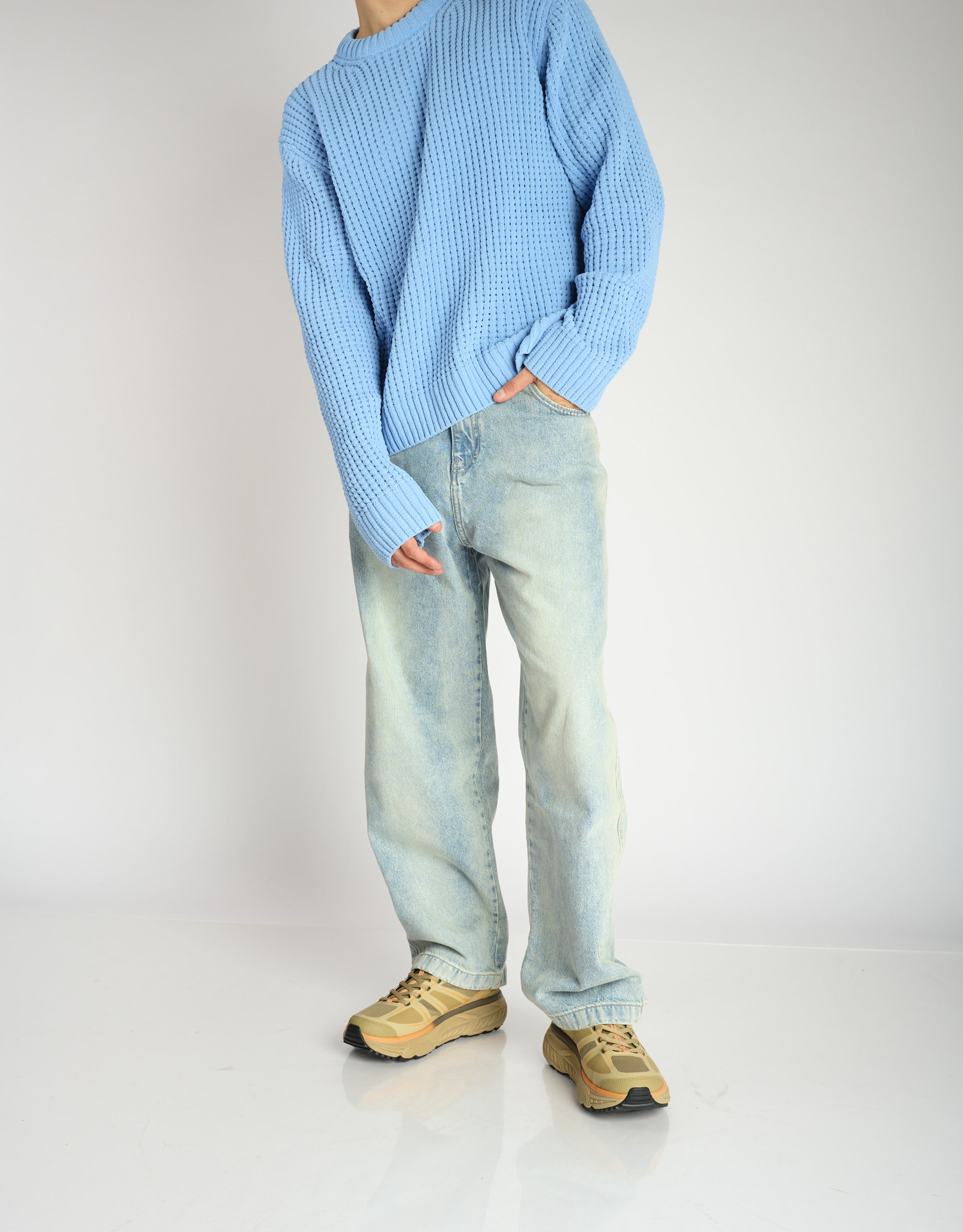 נעלי גברים - Fessura - סניקרס TRAIL SBL - בז'   כתום3