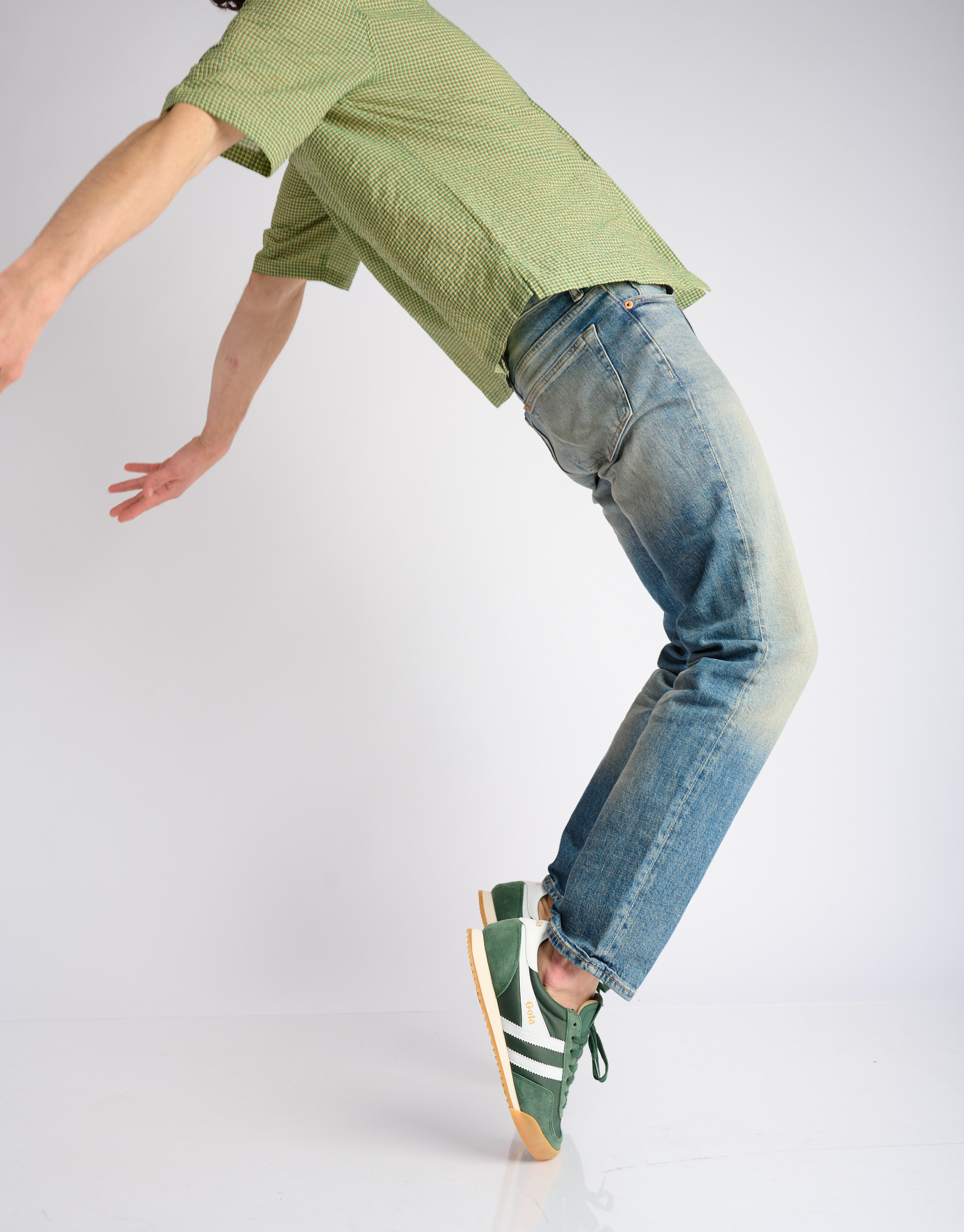 נעלי גברים - Gola - סניקרס בד וזמש EUROPA - ירוק1