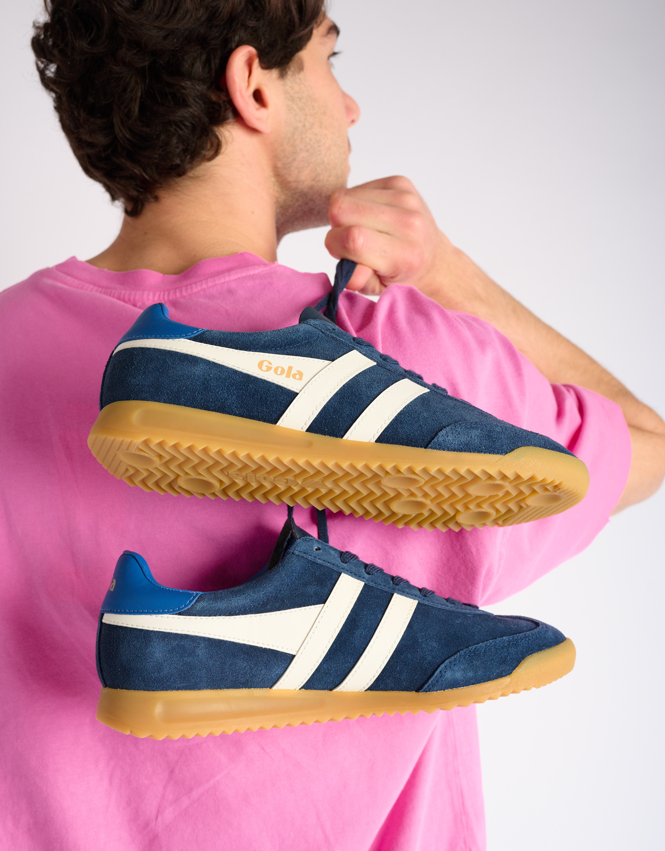 נעלי גברים - Gola - סניקרס זמש TORPEDO - כחול1