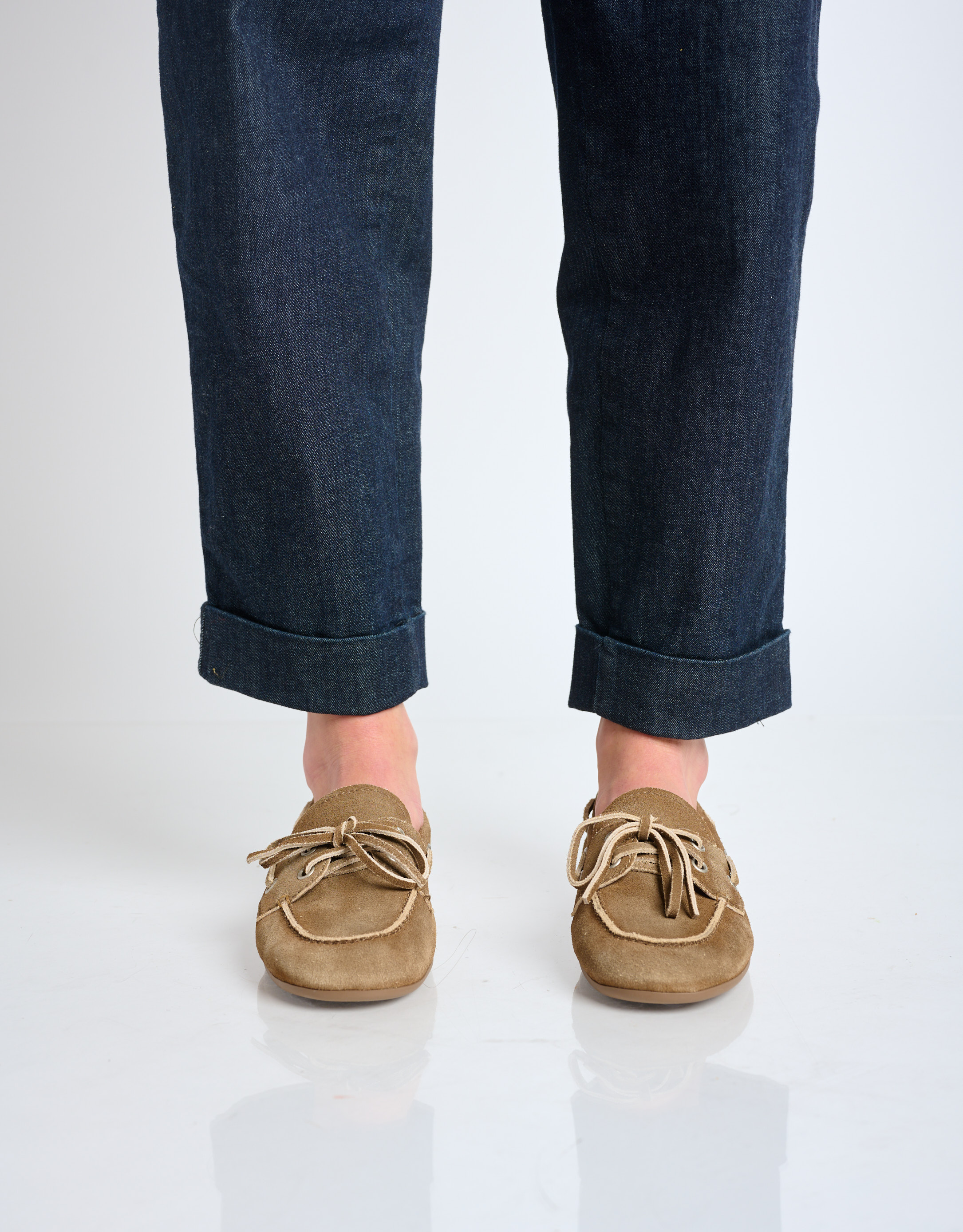 נעלי נשים - Jeffrey Campbell - נעלי מוקסין זמש BOAST - חום3