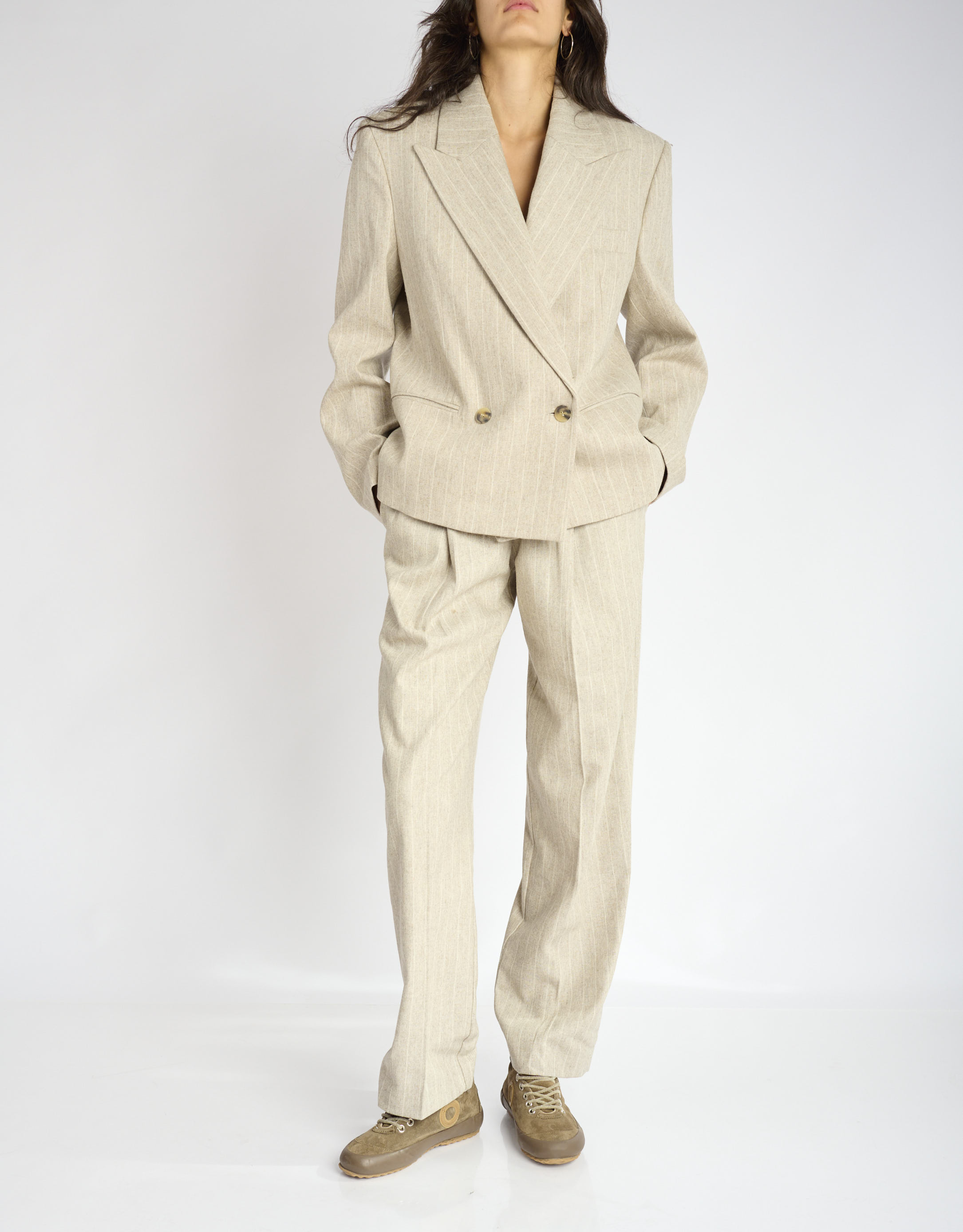 נעלי נשים - Aro - סניקרס זמש WEN - חום3