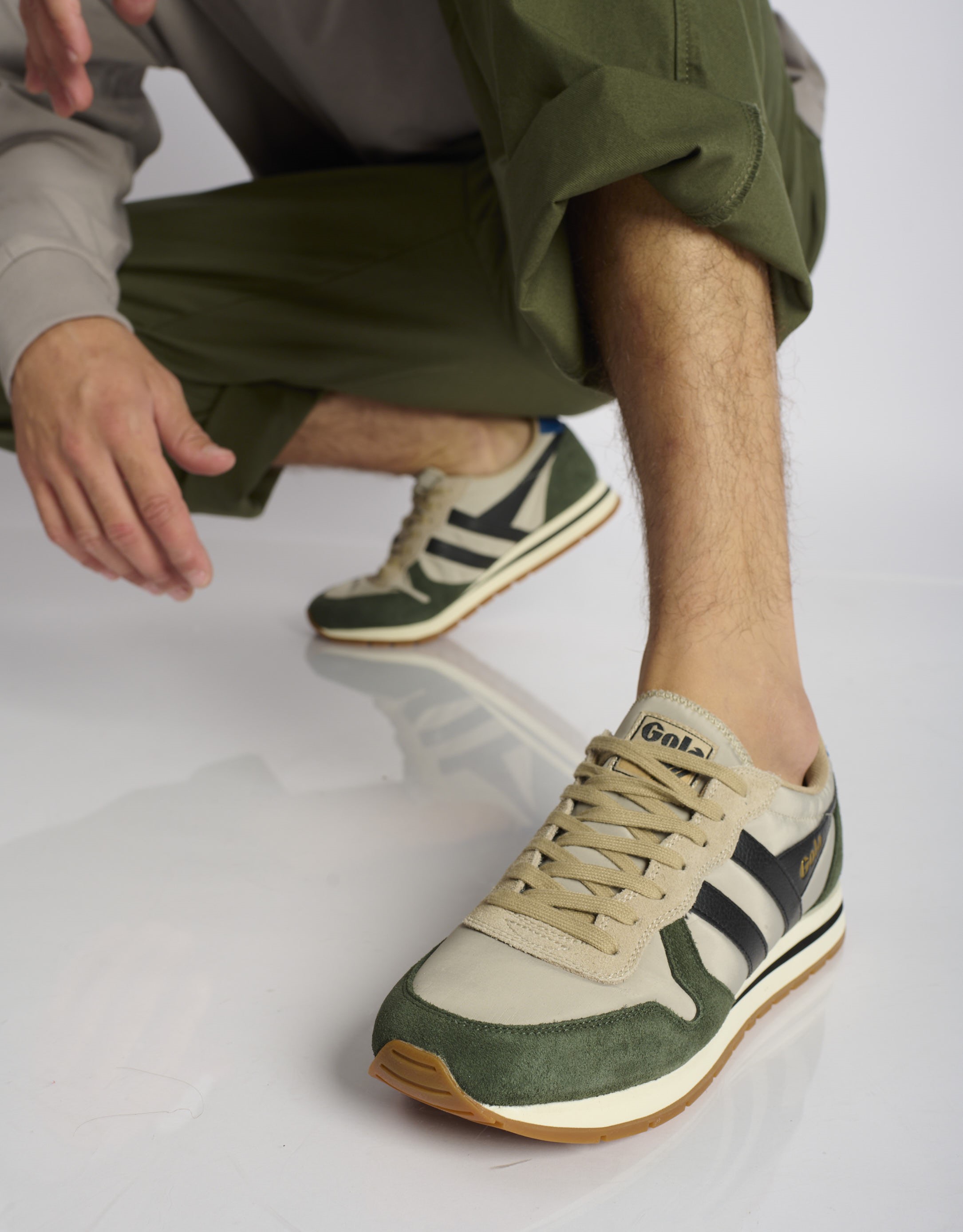 נעלי גברים - Gola - סניקרס DAYTONA CHUTE1 - בז'   שחור1