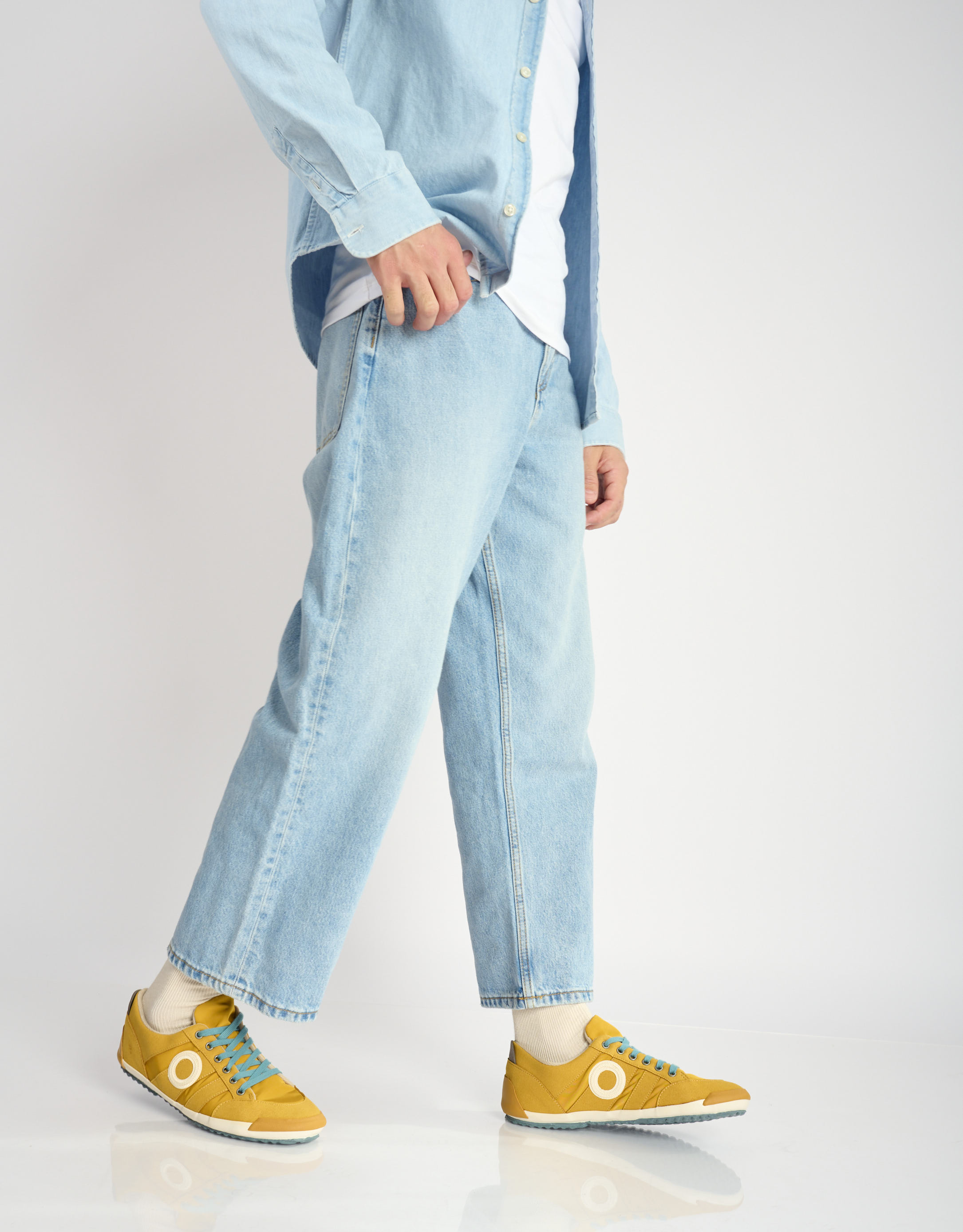 נעלי גברים - Aro - סניקרס טבעוני IDO - צהוב1