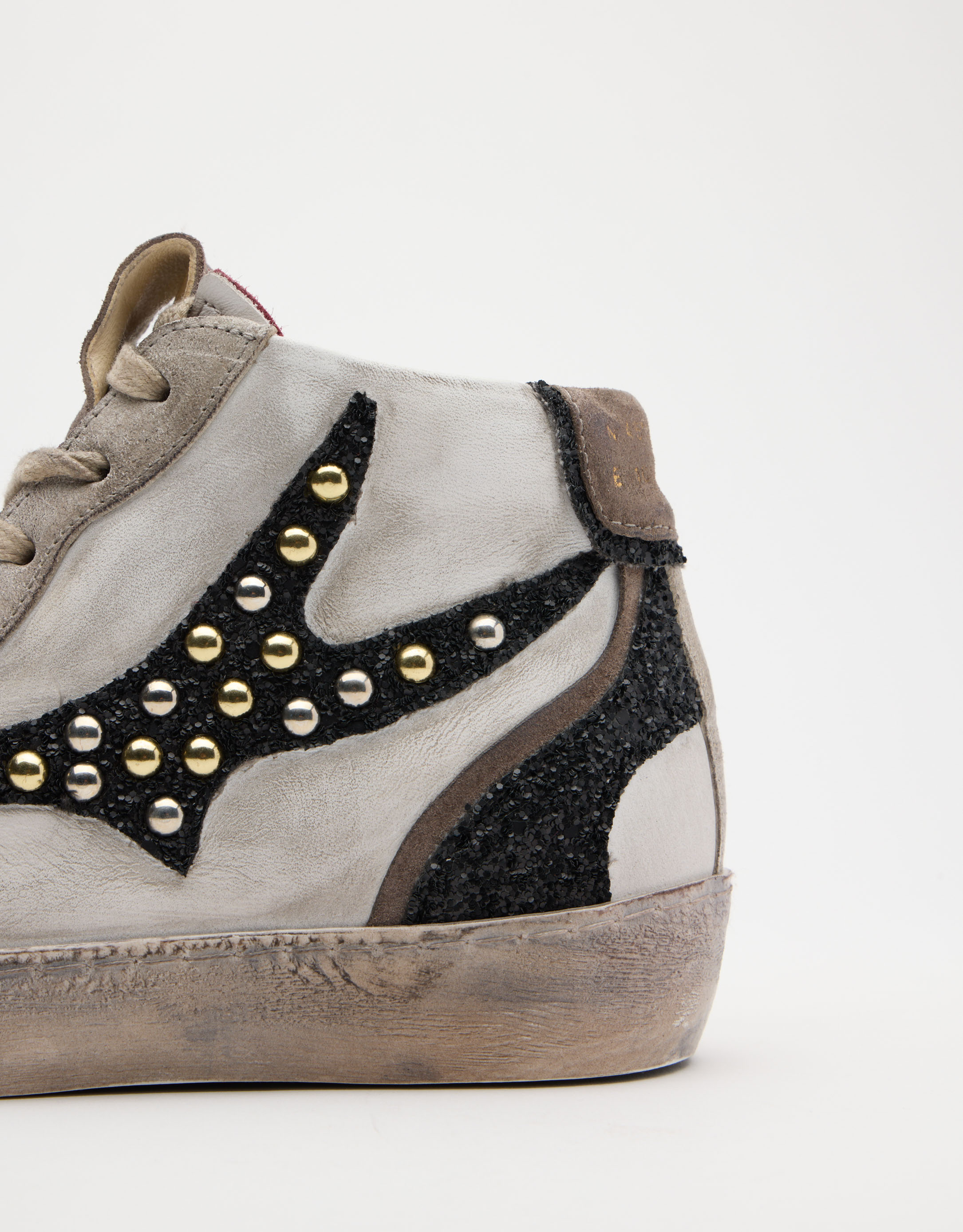 נעלי נשים - A.S. 98 - סניקרס גבוהות GOBACK - לבן   אפור1