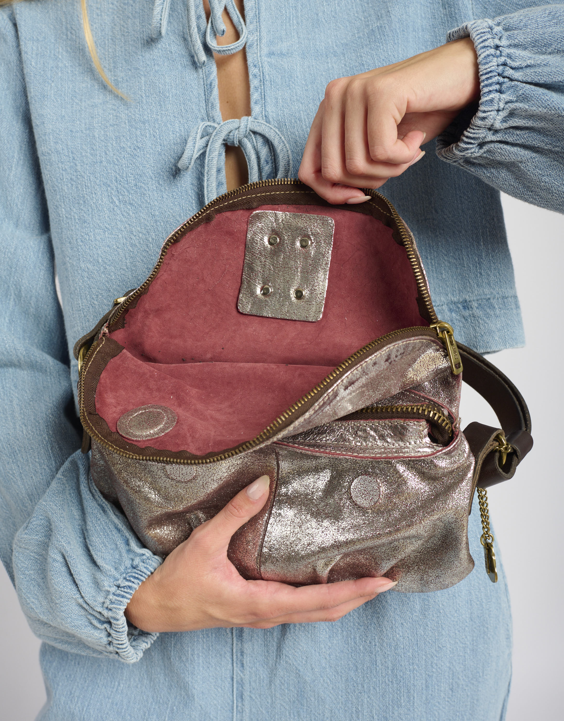 נעלי נשים - A.S. 98 - תיק צד קטן CARMINE - כסף4