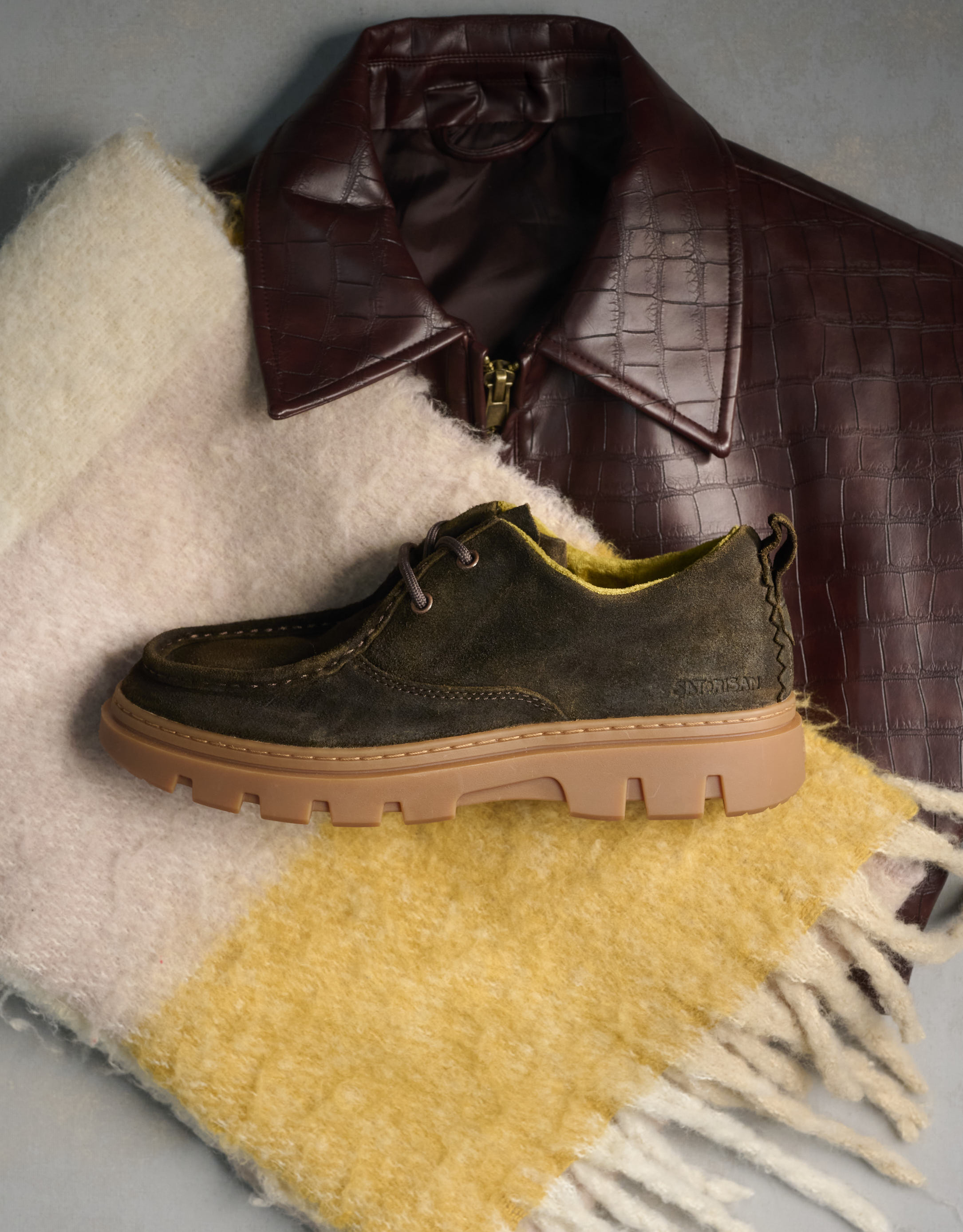 נעלי גברים - Satorisan - מוקסינים UNALOME WALLABY - חום1