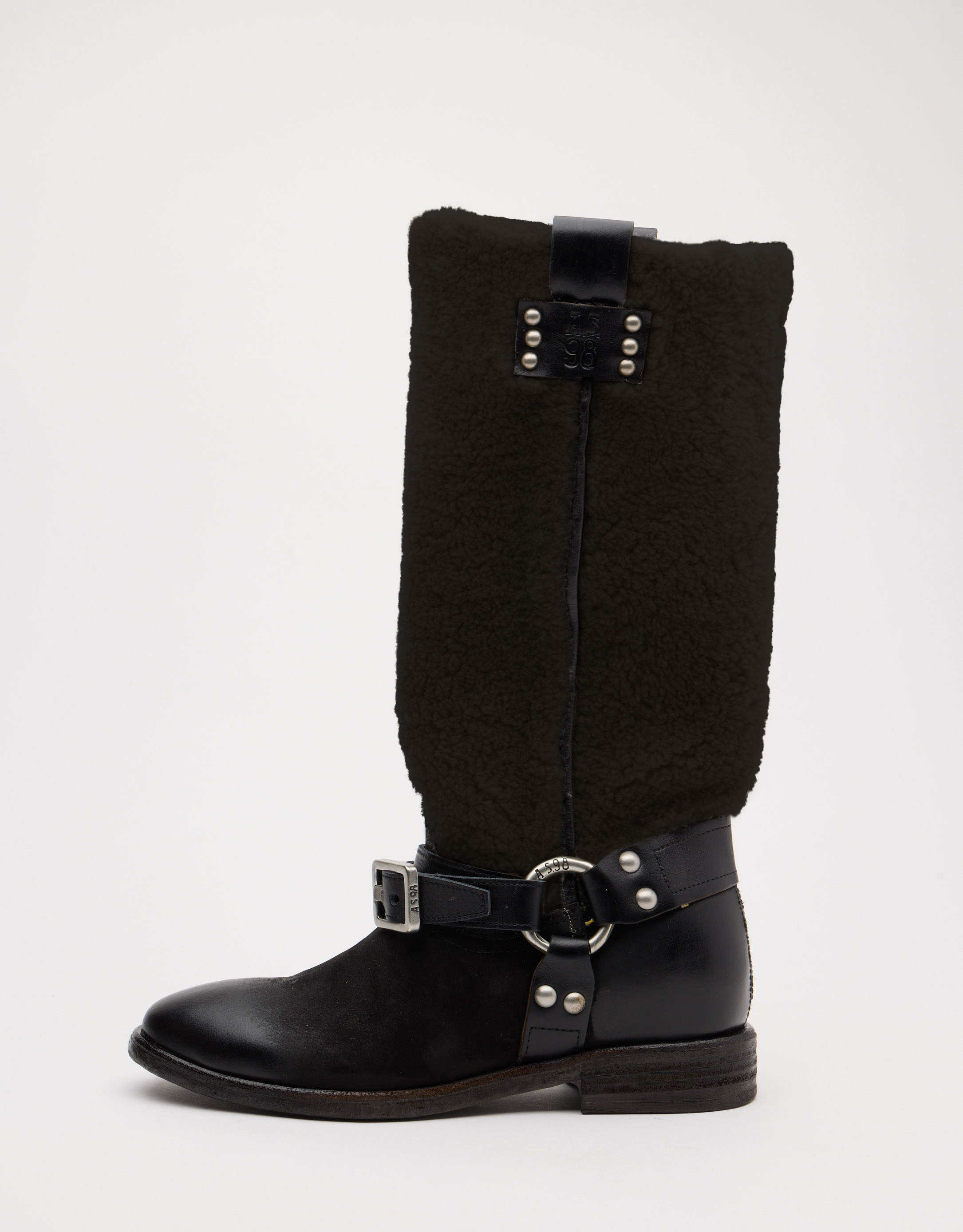 נעלי נשים - A.S. 98 - מגפיים עם פרווה ISOLA - שחור1