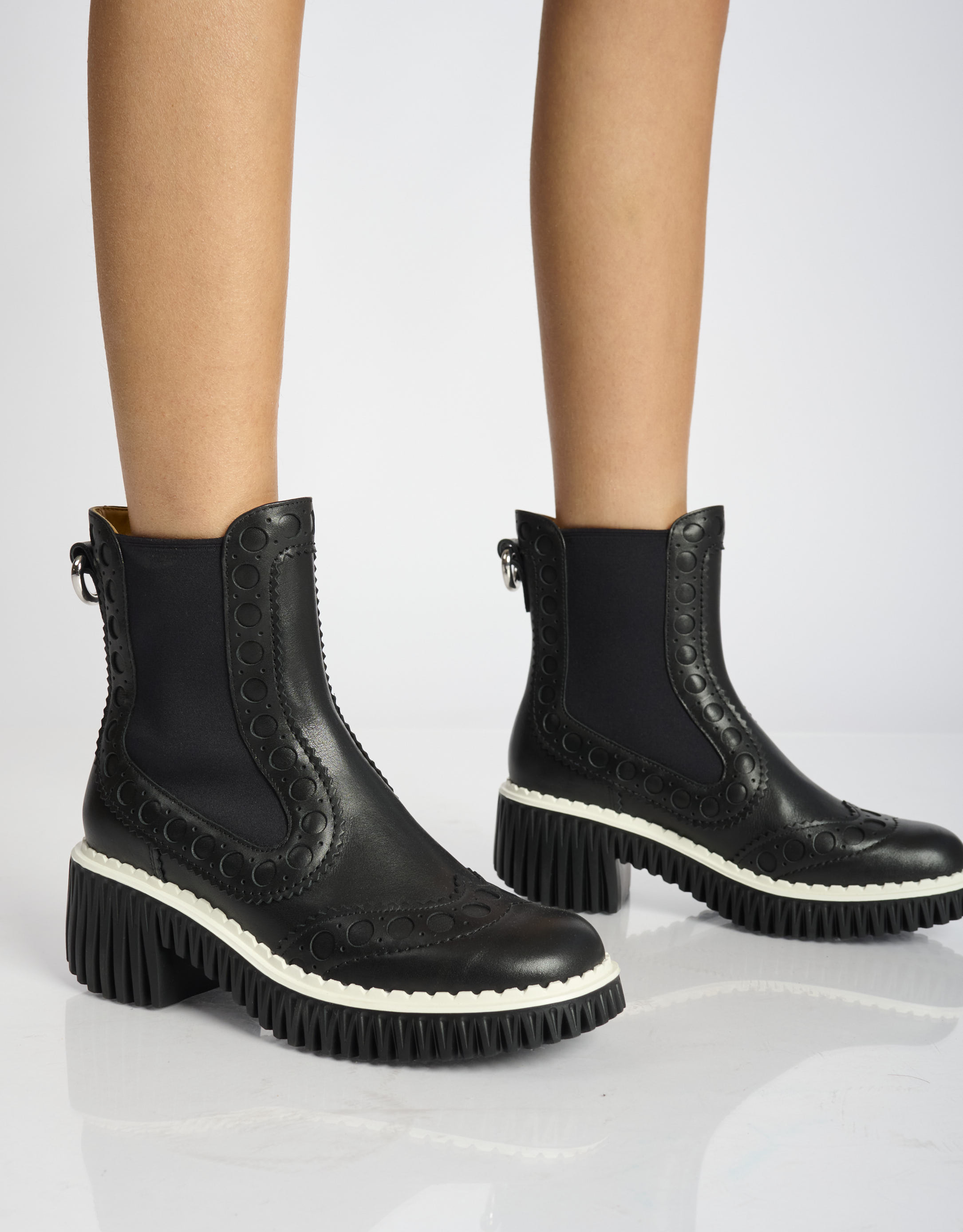 נעלי נשים - 4CCCCEES - מגפוני עור PLITA CILLO - שחור3