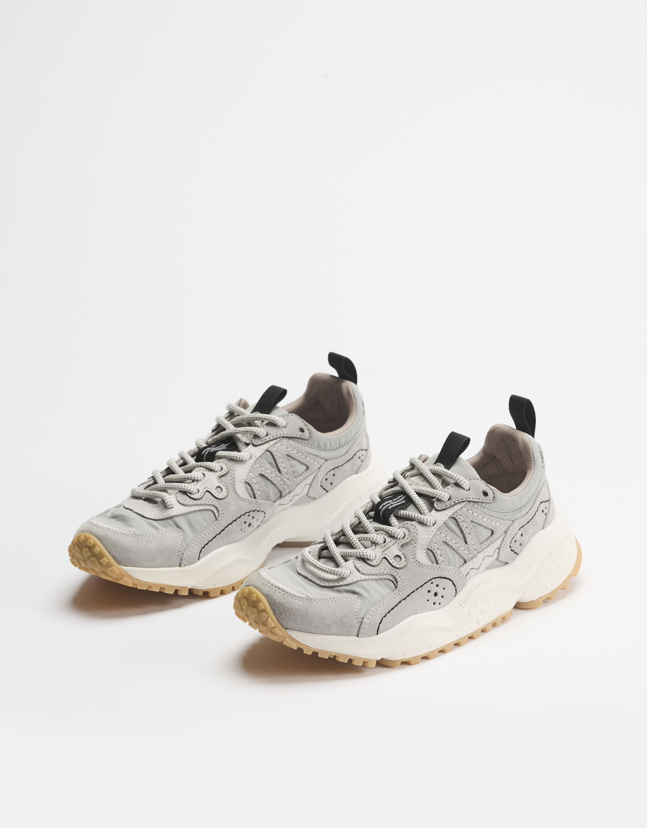 נעלי גברים - Flower Mountain - סניקרס זמש ובד SOLIN - אפור בהיר3