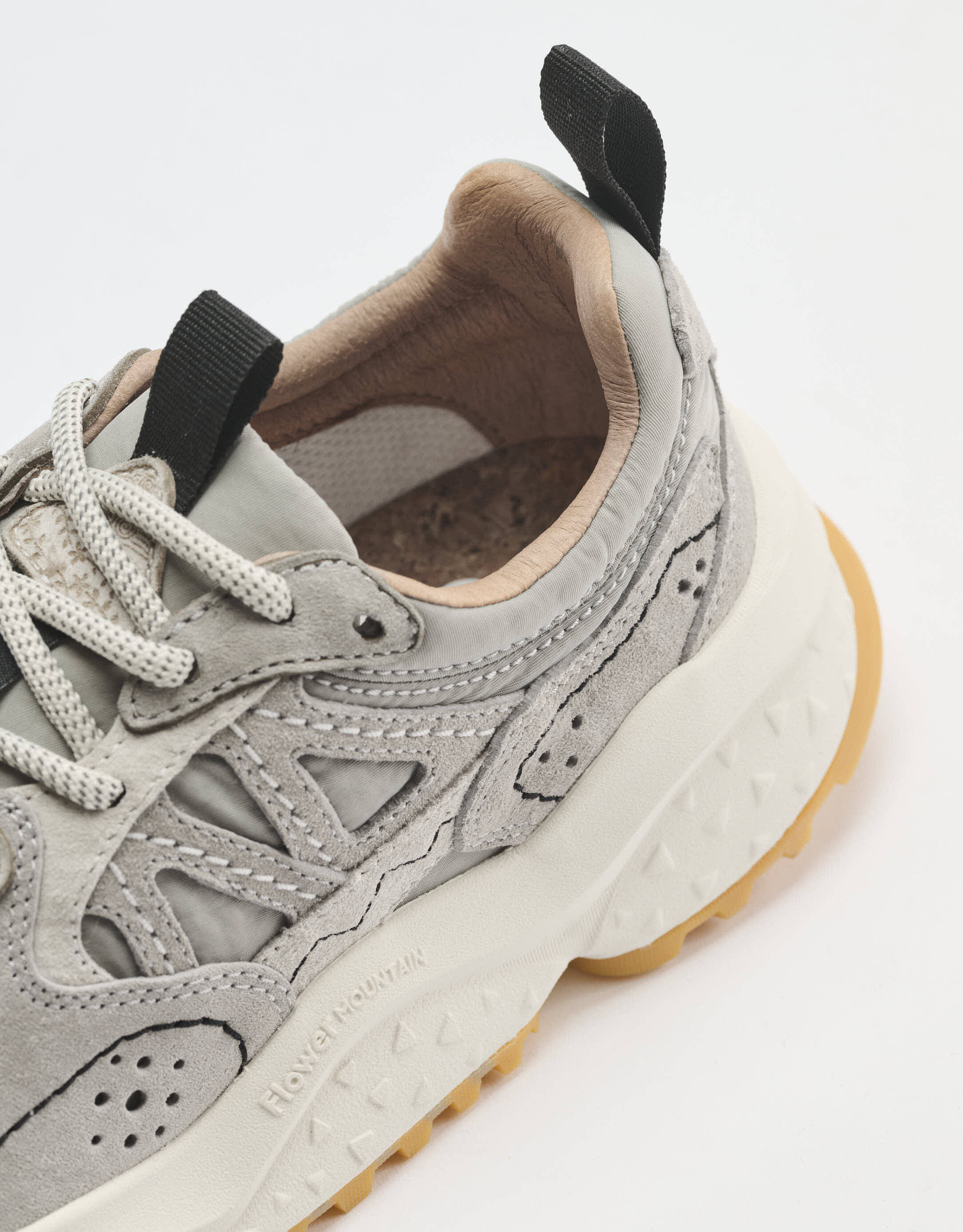 נעלי גברים - Flower Mountain - סניקרס זמש ובד SOLIN - אפור בהיר4