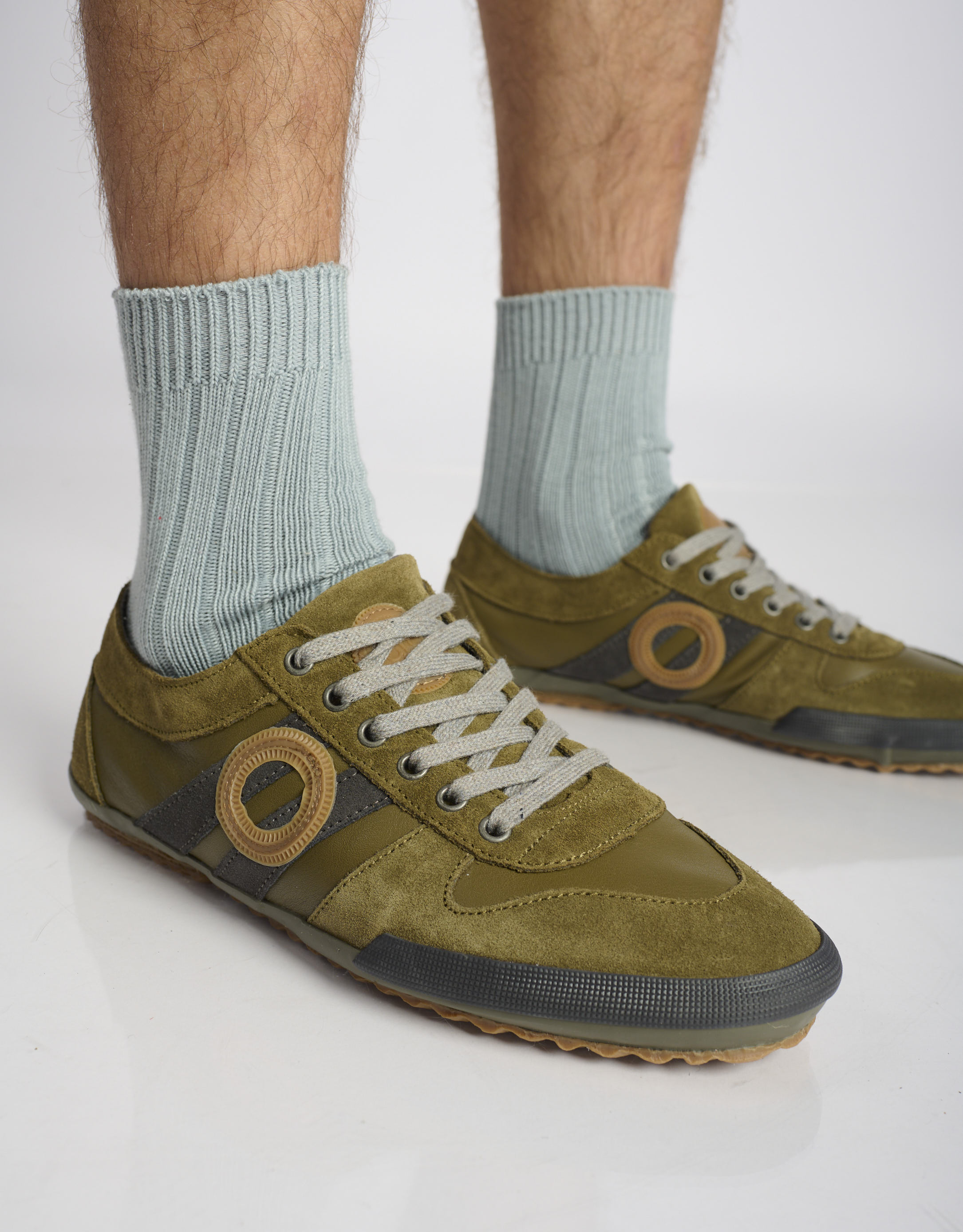 נעלי גברים - Aro - סניקרס עור IDO - ירוק4