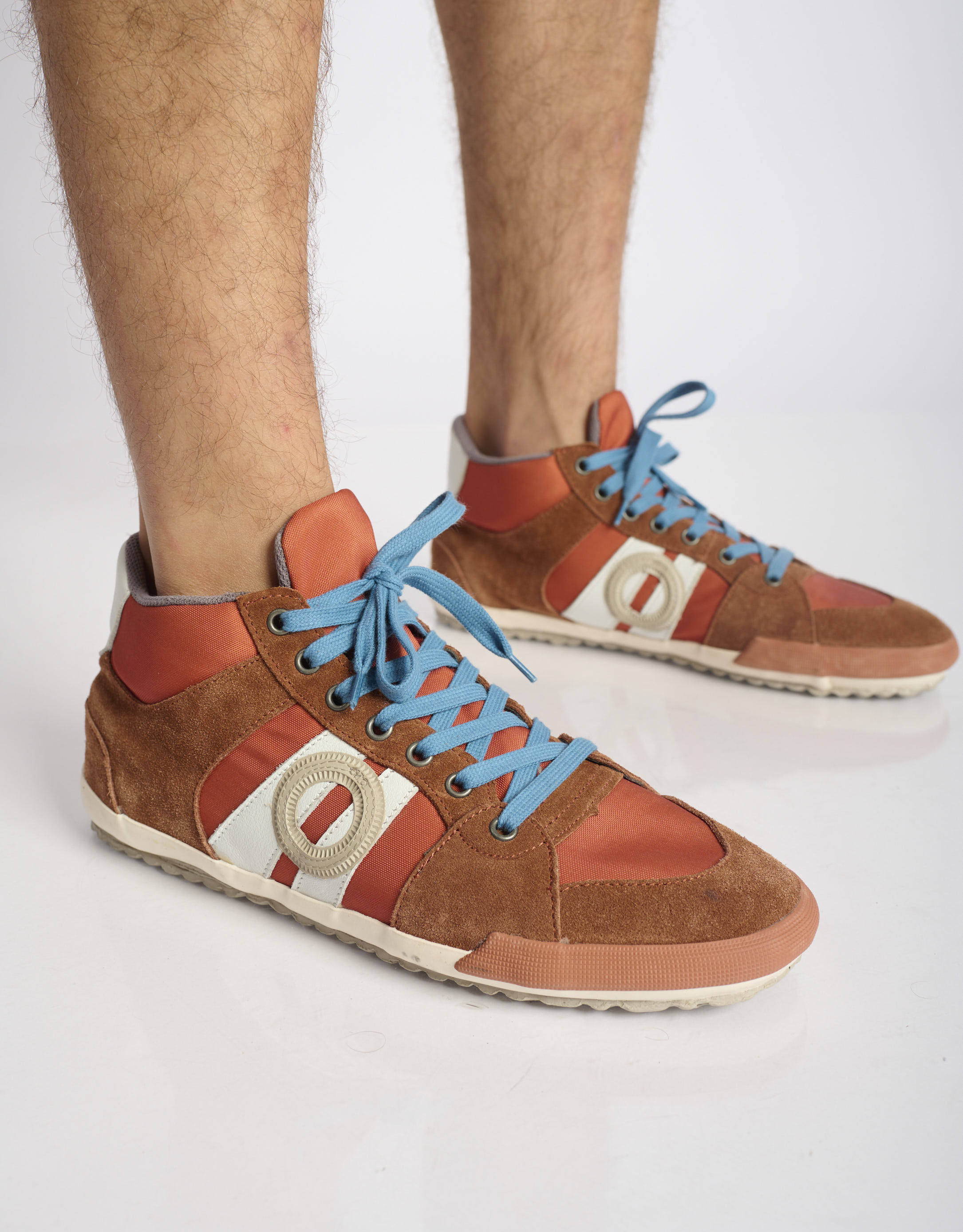 נעלי גברים - Aro - סניקרס גבוהות בד ועור IDO - חמרה3