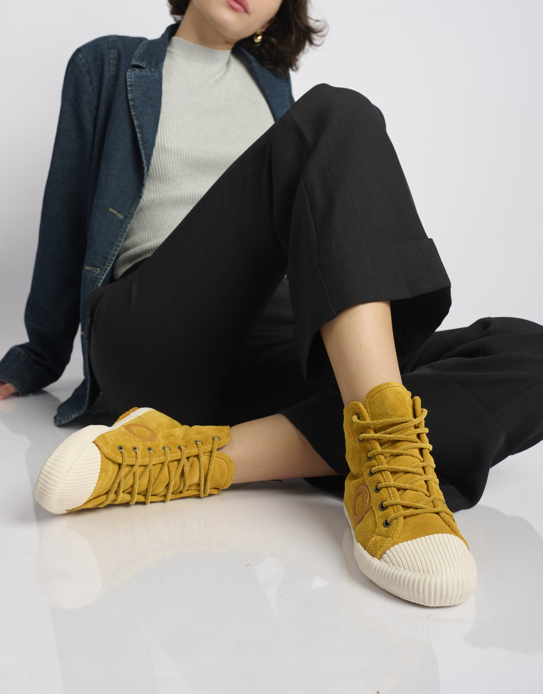 נעלי נשים - Aro - סניקרס גבוהות CHARLIE - צהוב3