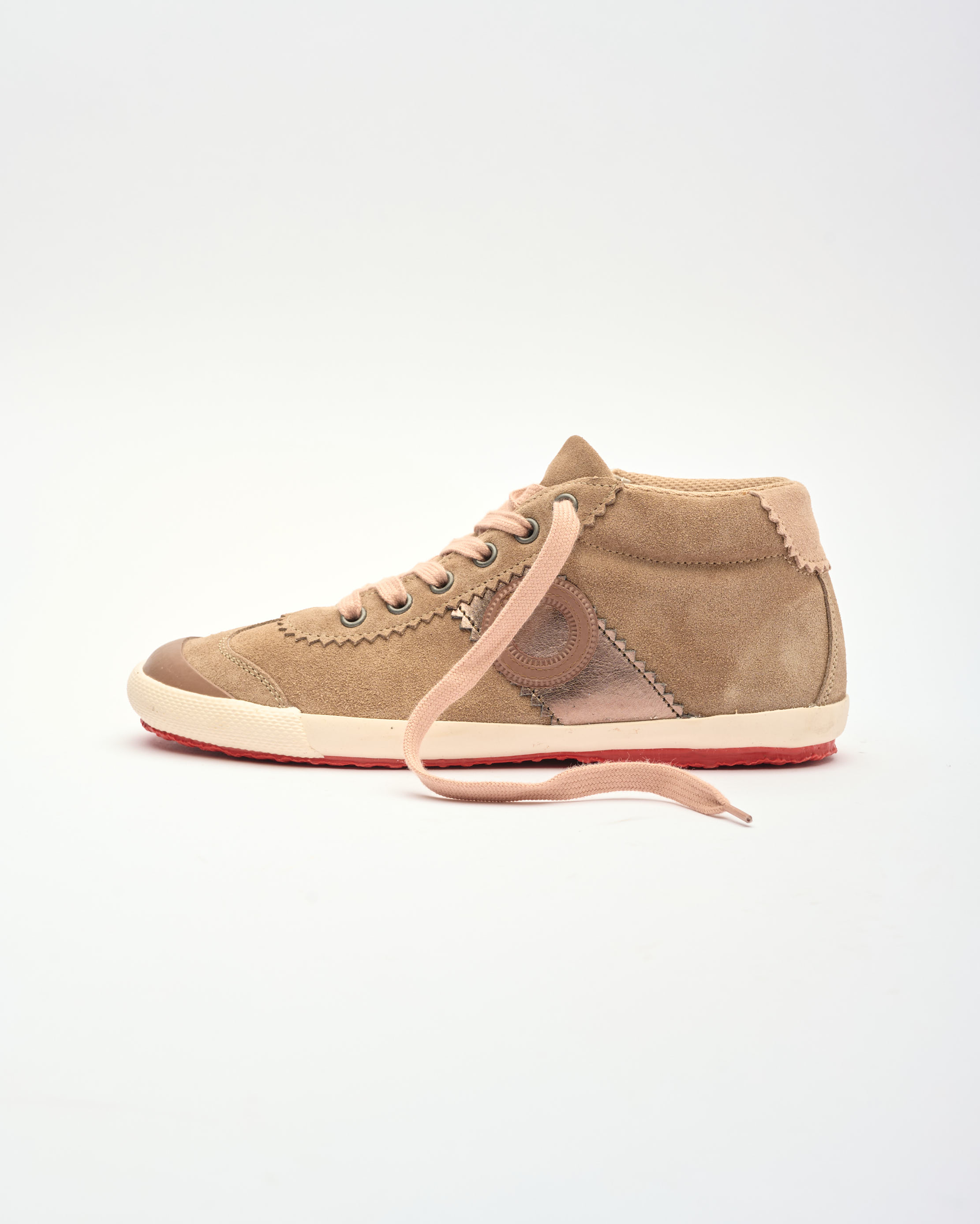 נעלי נשים - Aro - סניקרס זמש גבוהות RAY - חום בהיר3