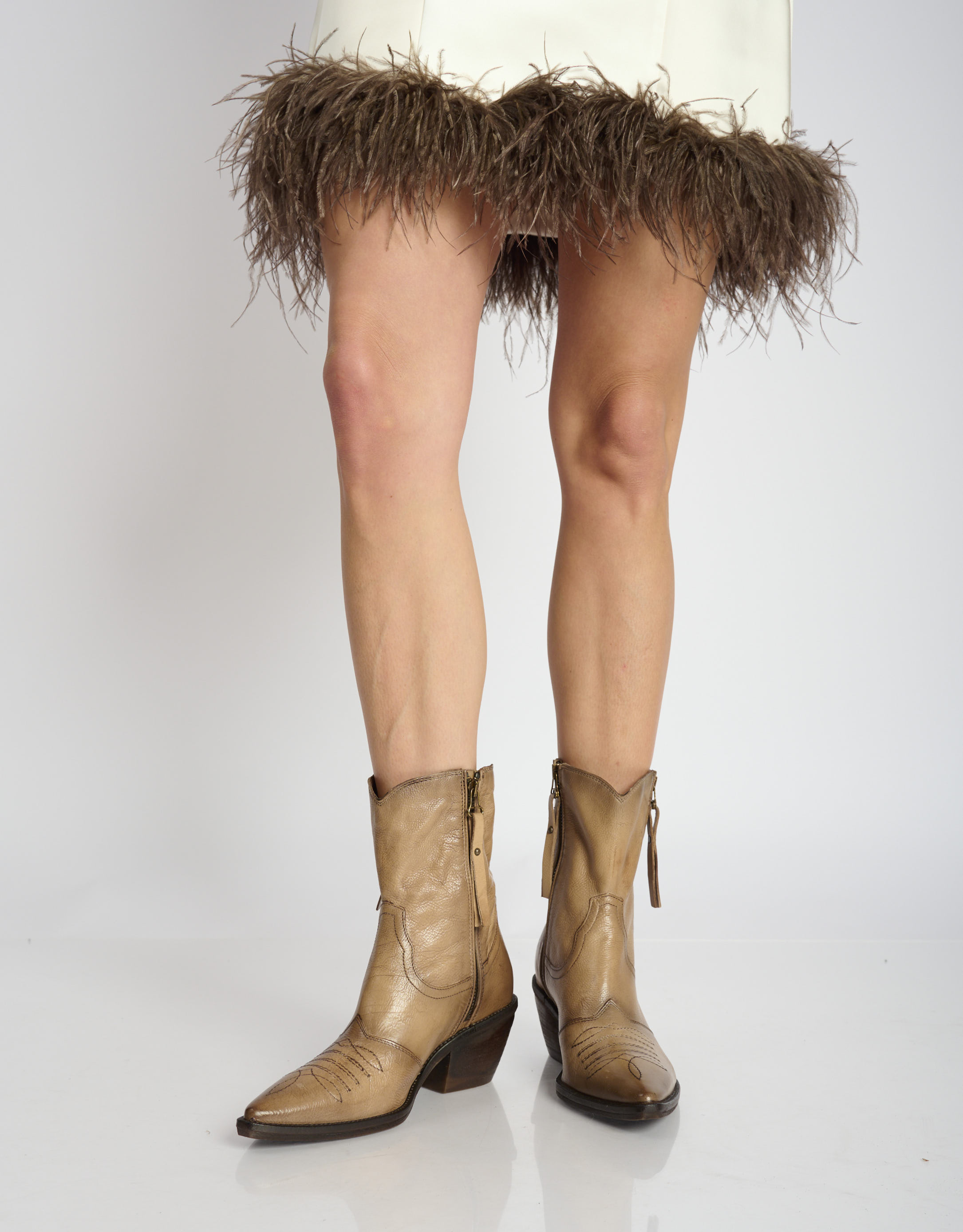 נעלי נשים - A.S. 98 - מגפוני בוקרים COUNTRY - בז'4