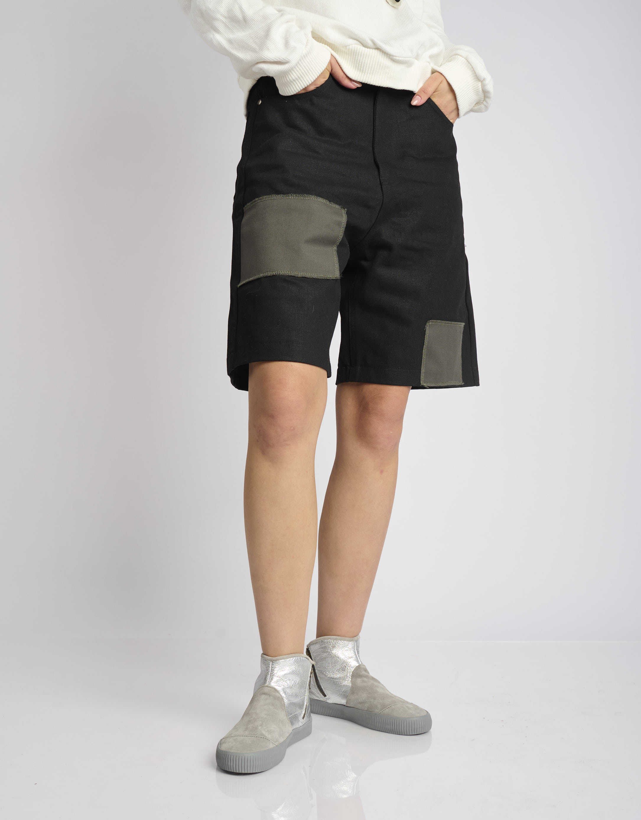 נעלי נשים - Aro - מגפונים משולבים NOELLE - כסף4