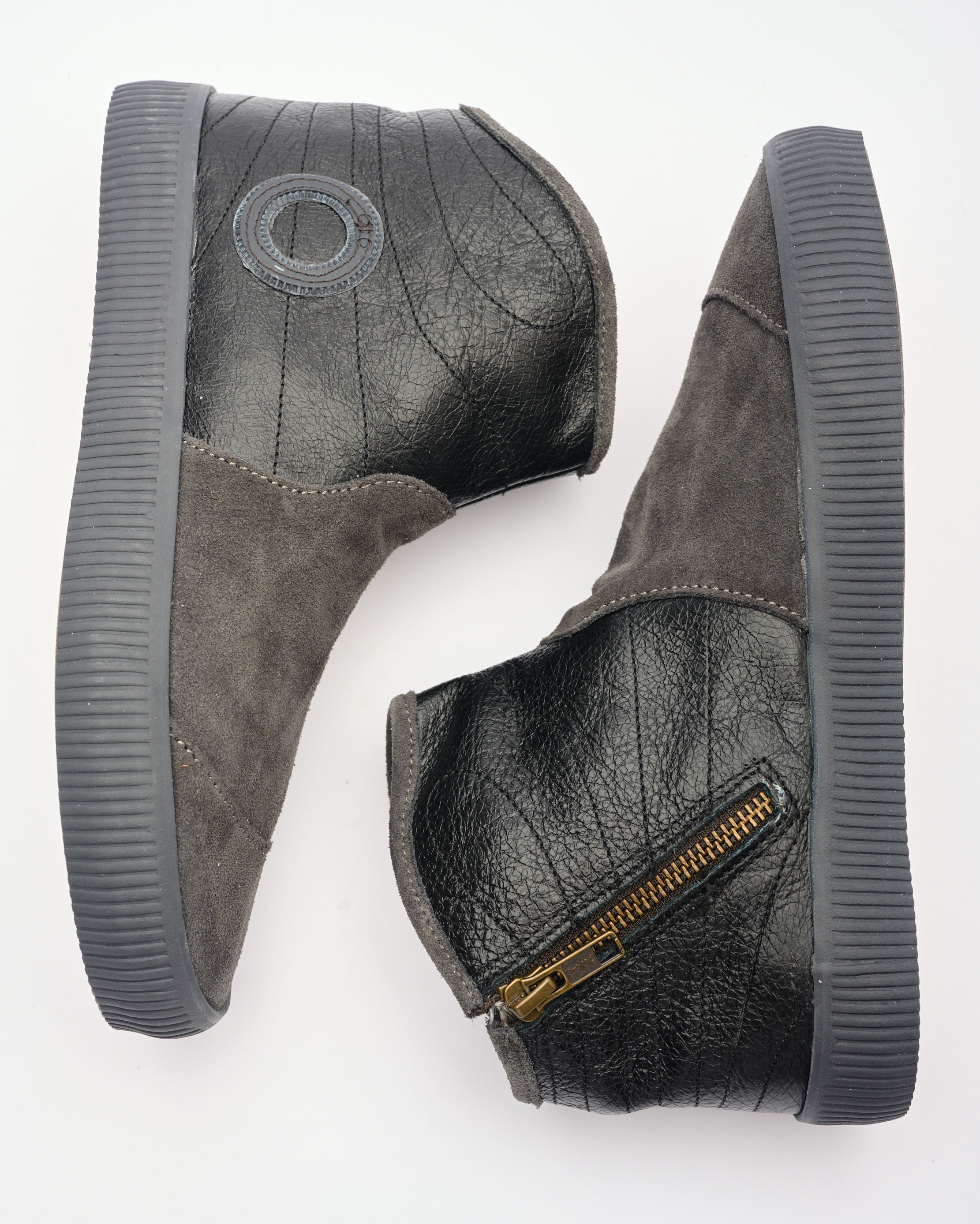 נעלי נשים - Aro - מגפונים משולבים NOELLE - אפור   שחור4