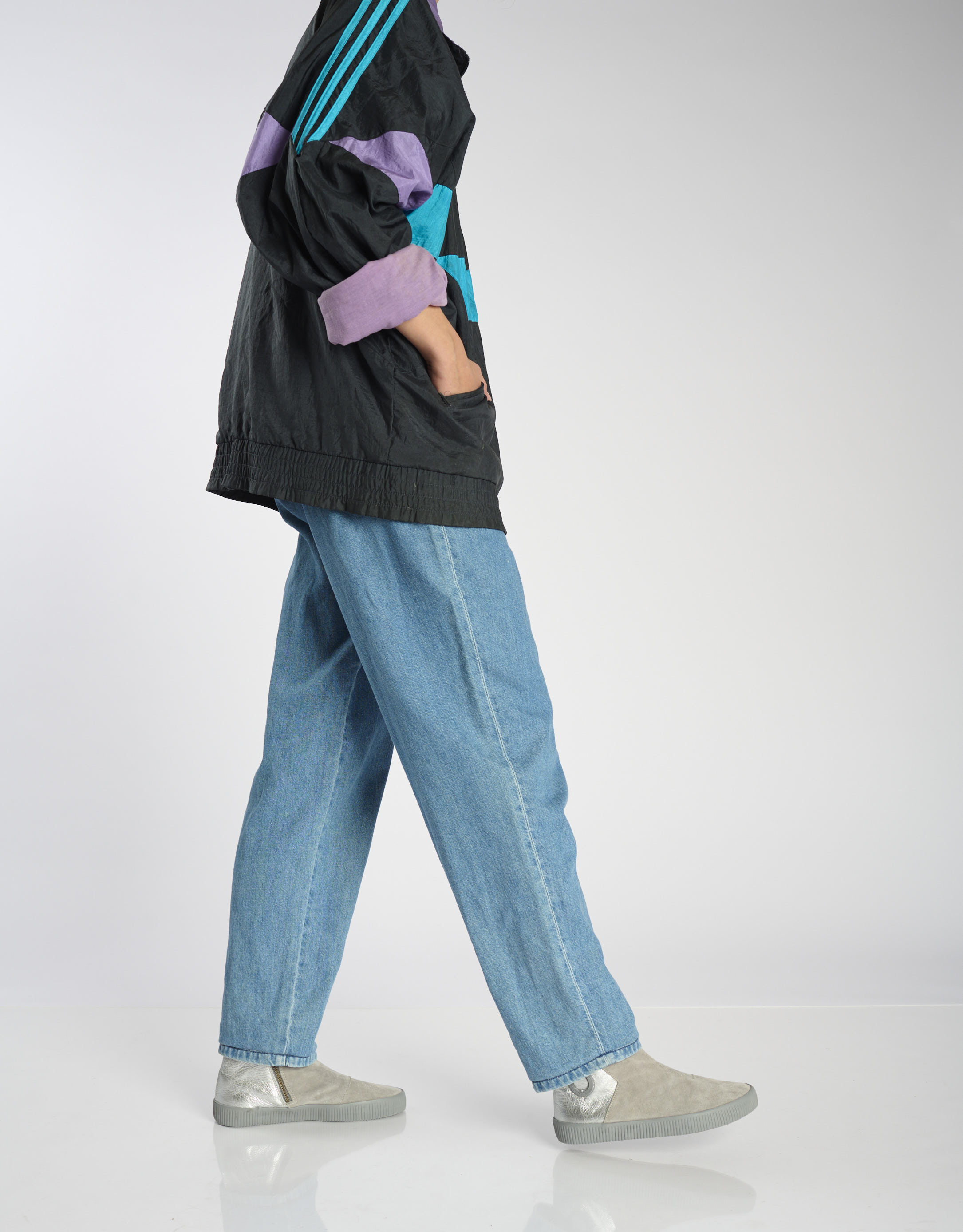 נעלי נשים - Aro - מגפונים משולבים NOELLE - כסף2