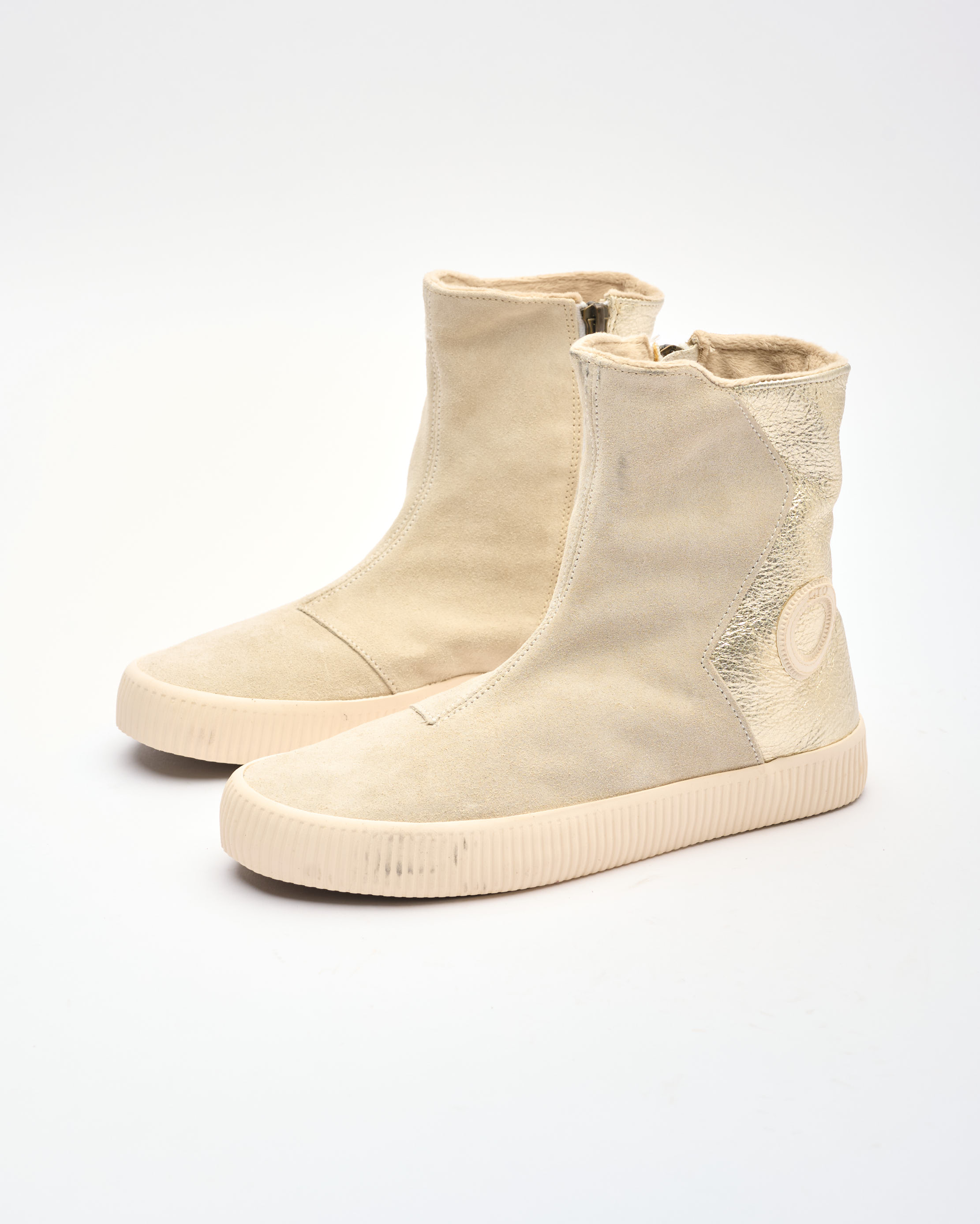 נעלי נשים - Aro - מגפונים משולבים NOELLE - פלטינה3