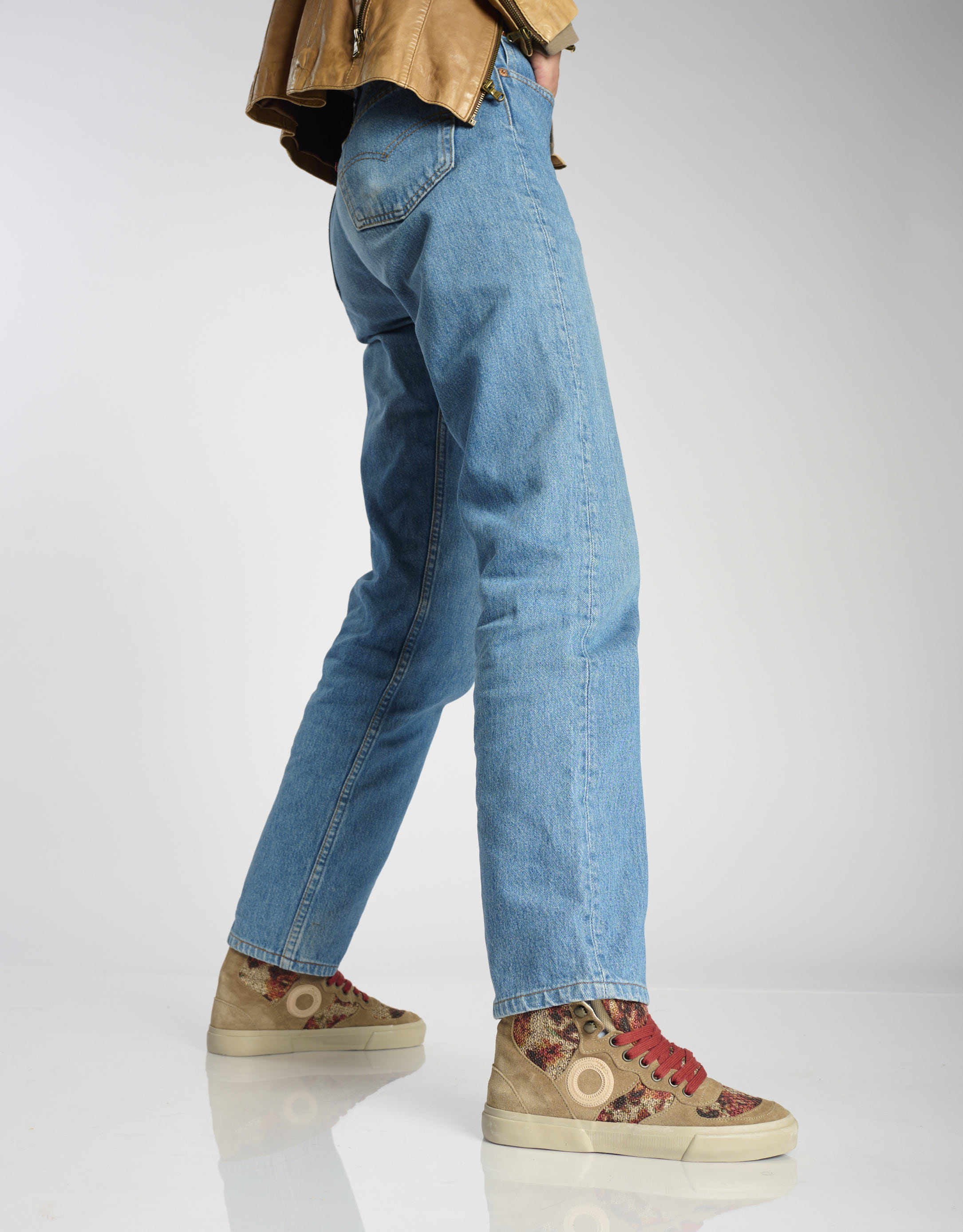 נעלי נשים - Aro - סניקרס פרחוניות EMMA - חום3