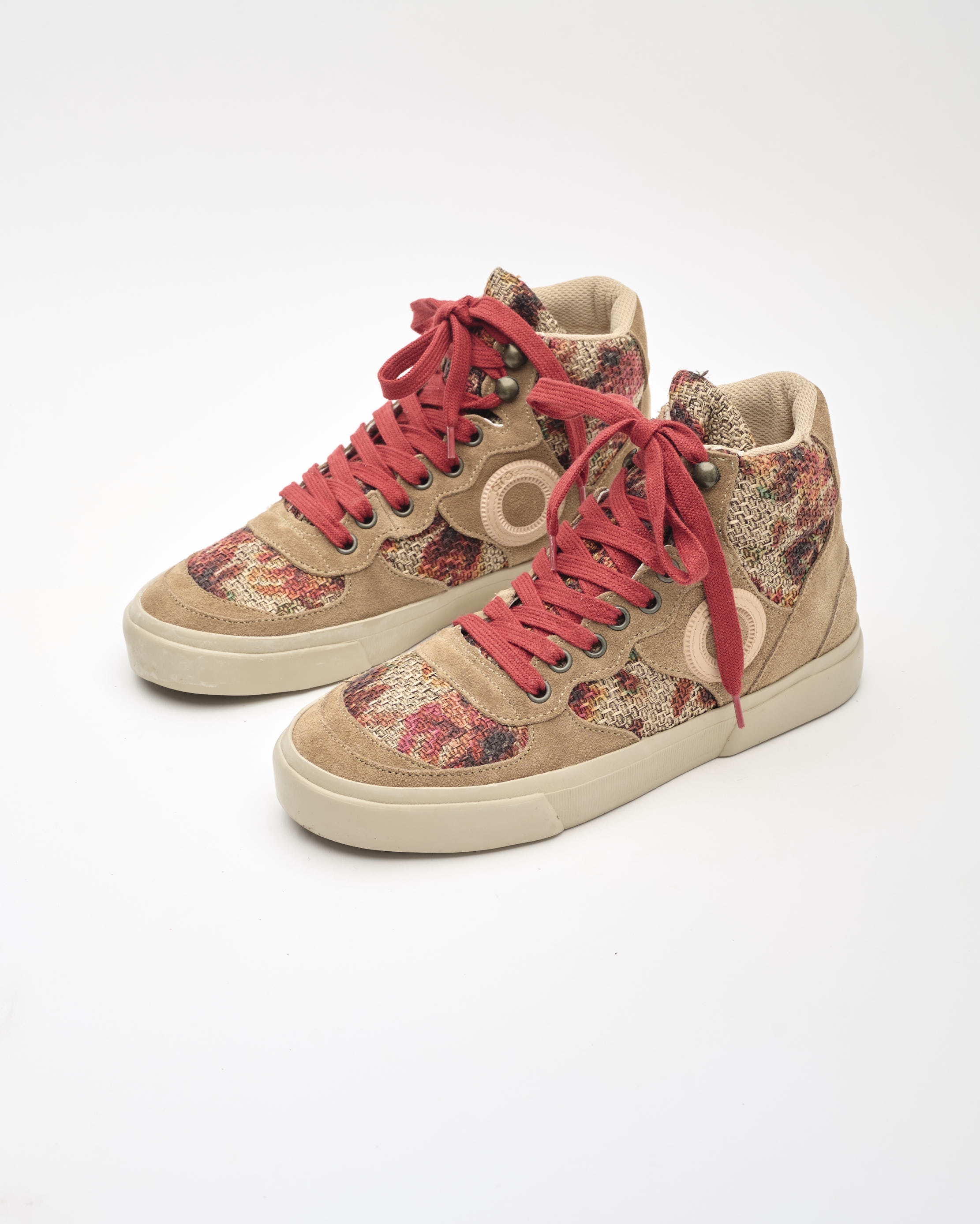 נעלי נשים - Aro - סניקרס פרחוניות EMMA - חום4