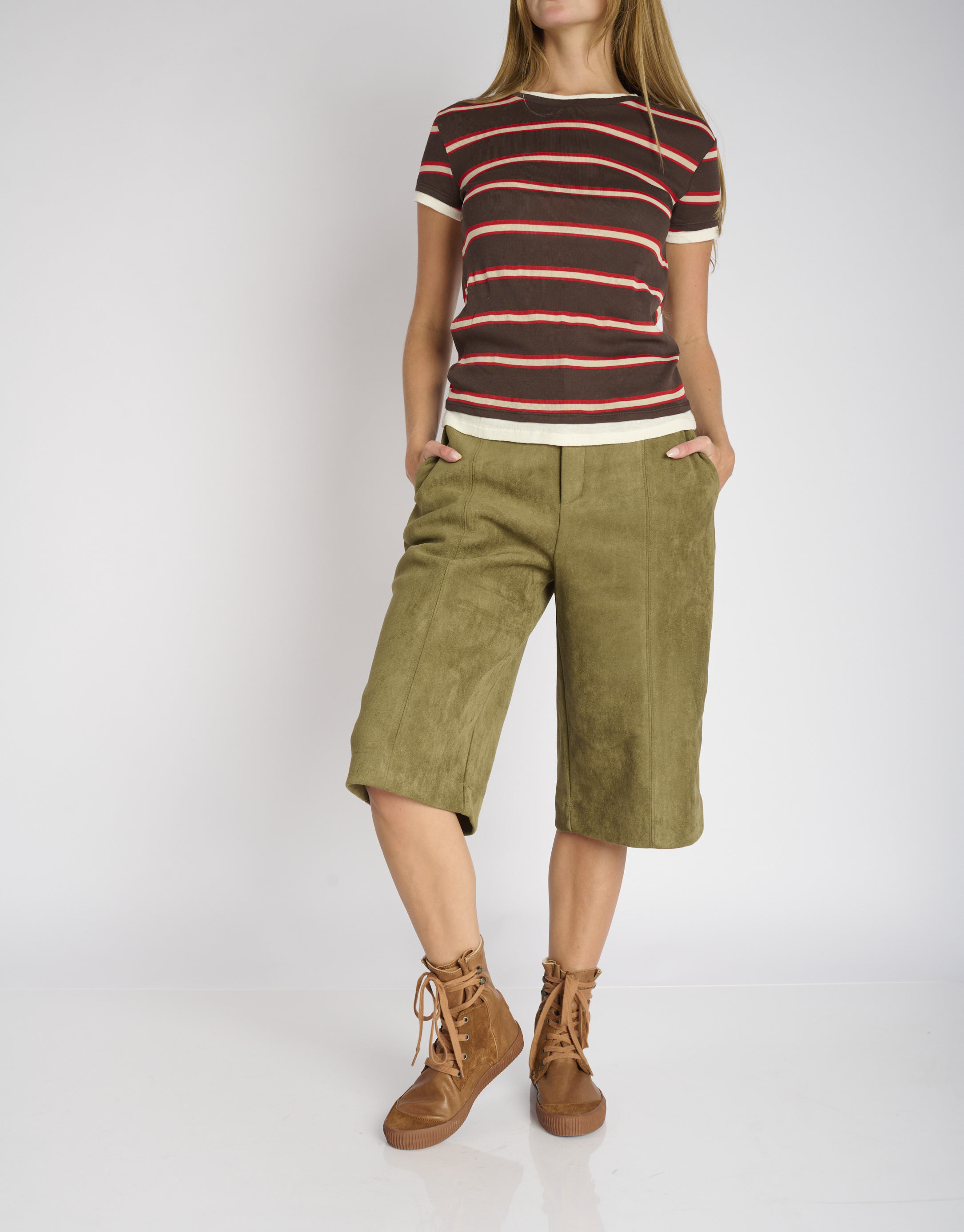 נעלי נשים - Aro - מגפונים עם שרוכים NOELLE - קוניאק2