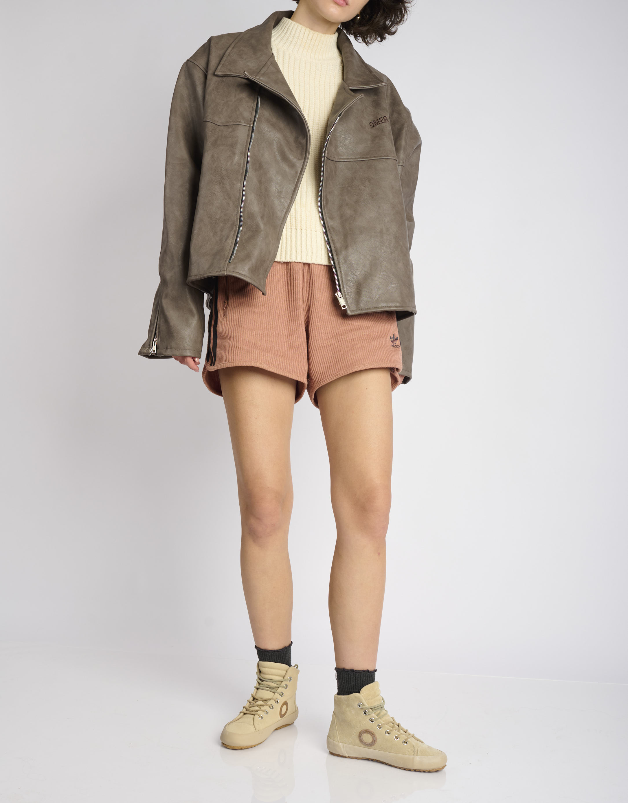 נעלי נשים - Aro - סניקרס זמש גבוהות WEN - בז'2