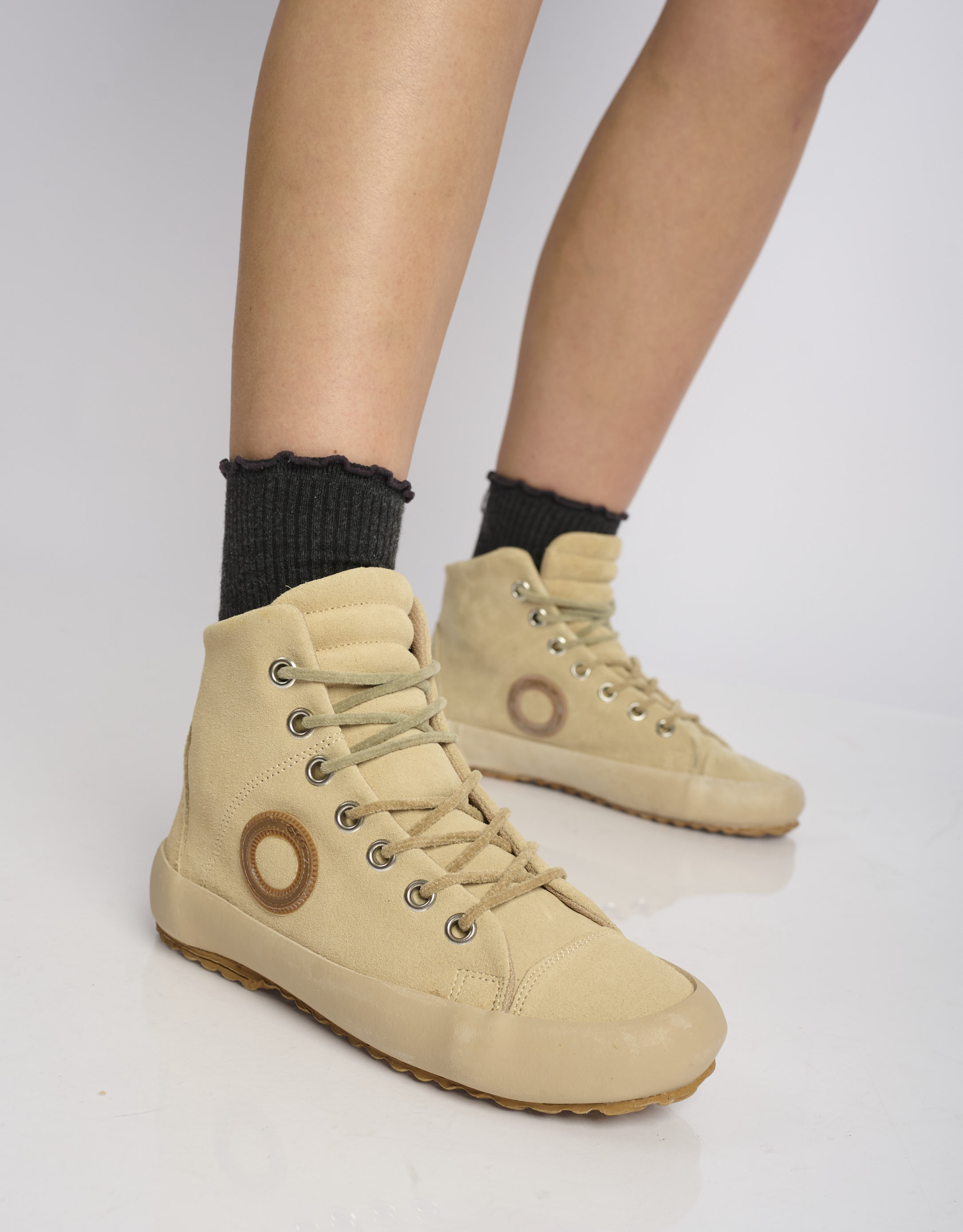 נעלי נשים - Aro - סניקרס זמש גבוהות WEN - בז'3