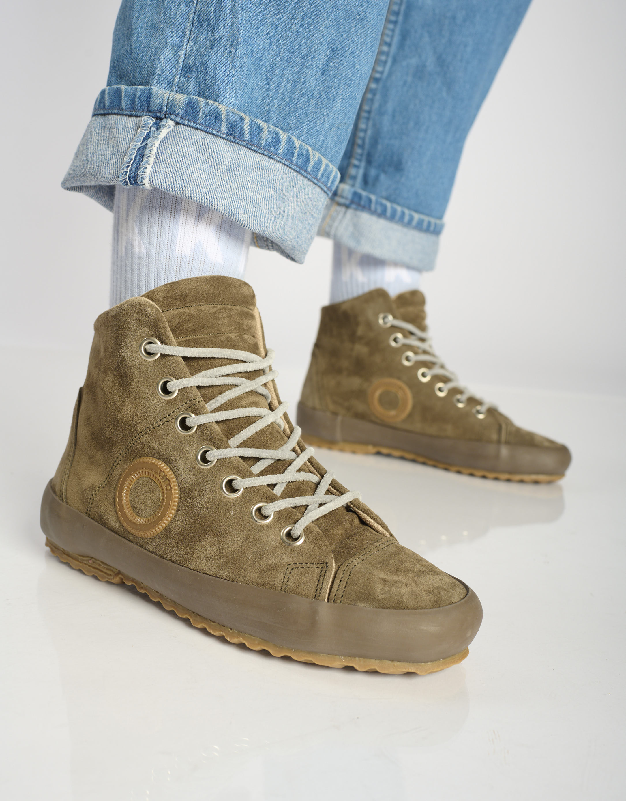 נעלי נשים - Aro - סניקרס זמש גבוהות WEN - חום4