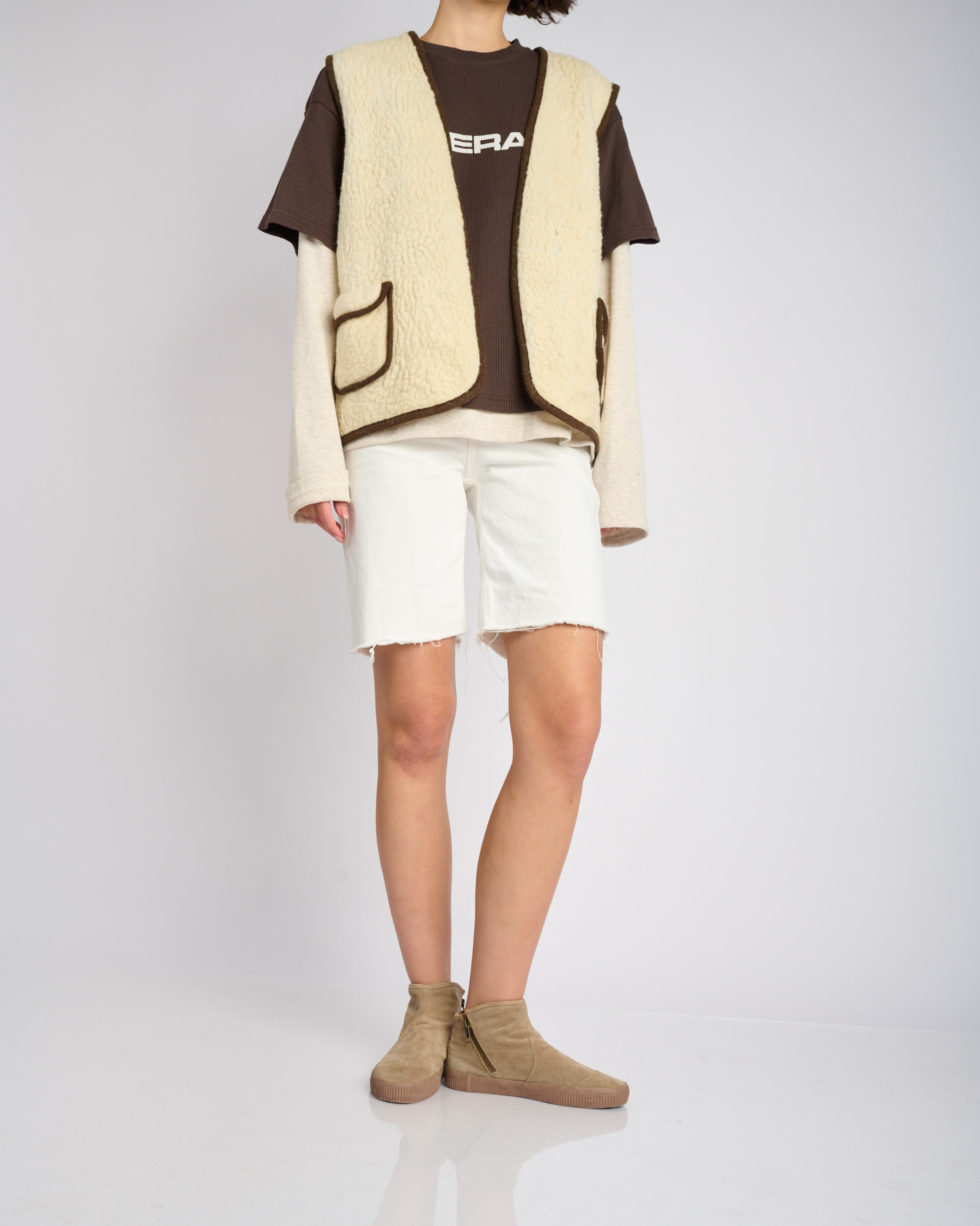 נעלי נשים - Aro - מגפוני זמש  NOELLE - חום בהיר3