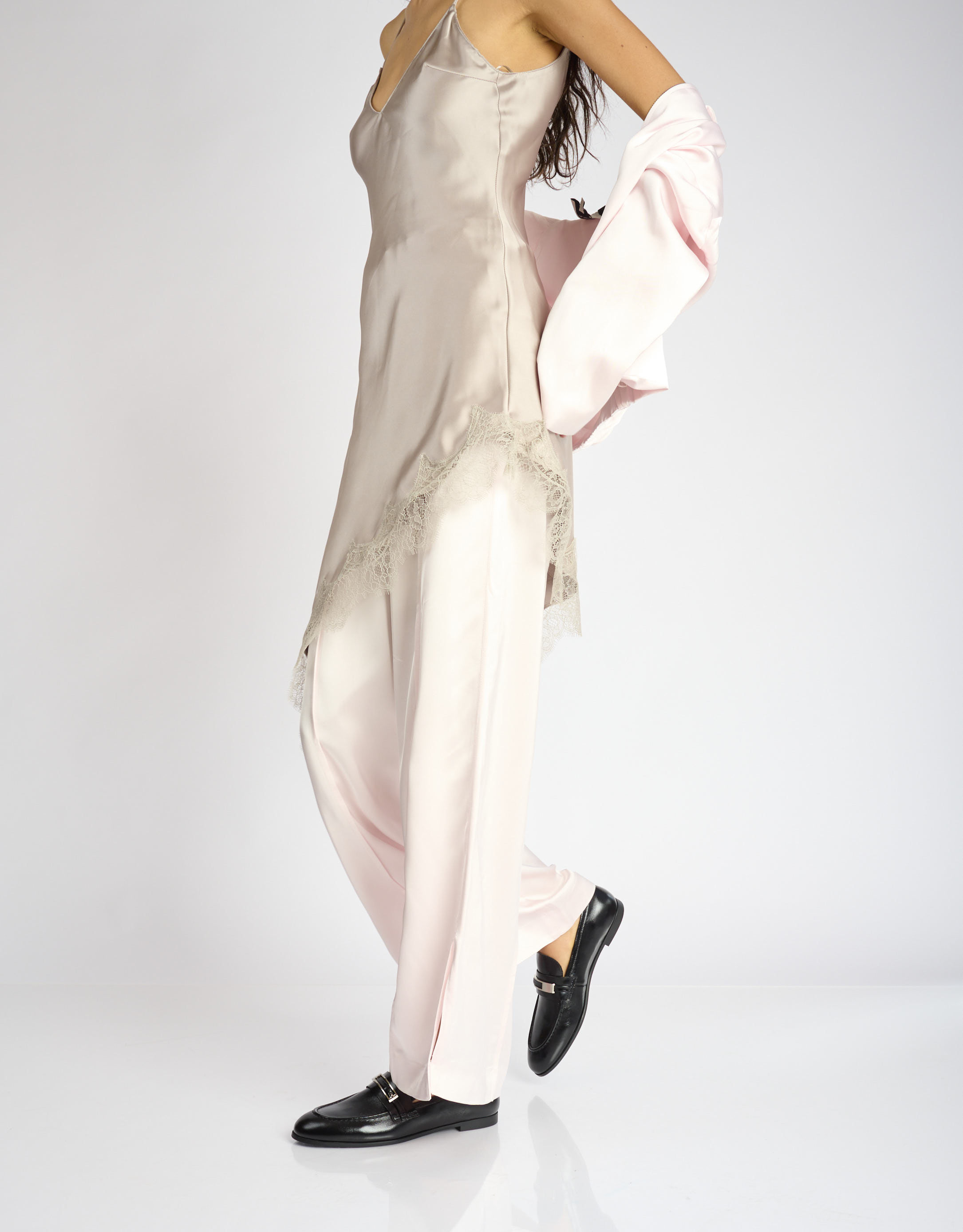 נעלי נשים - Jeffrey Campbell - מוקסינים מעור LOAFED - שחור4