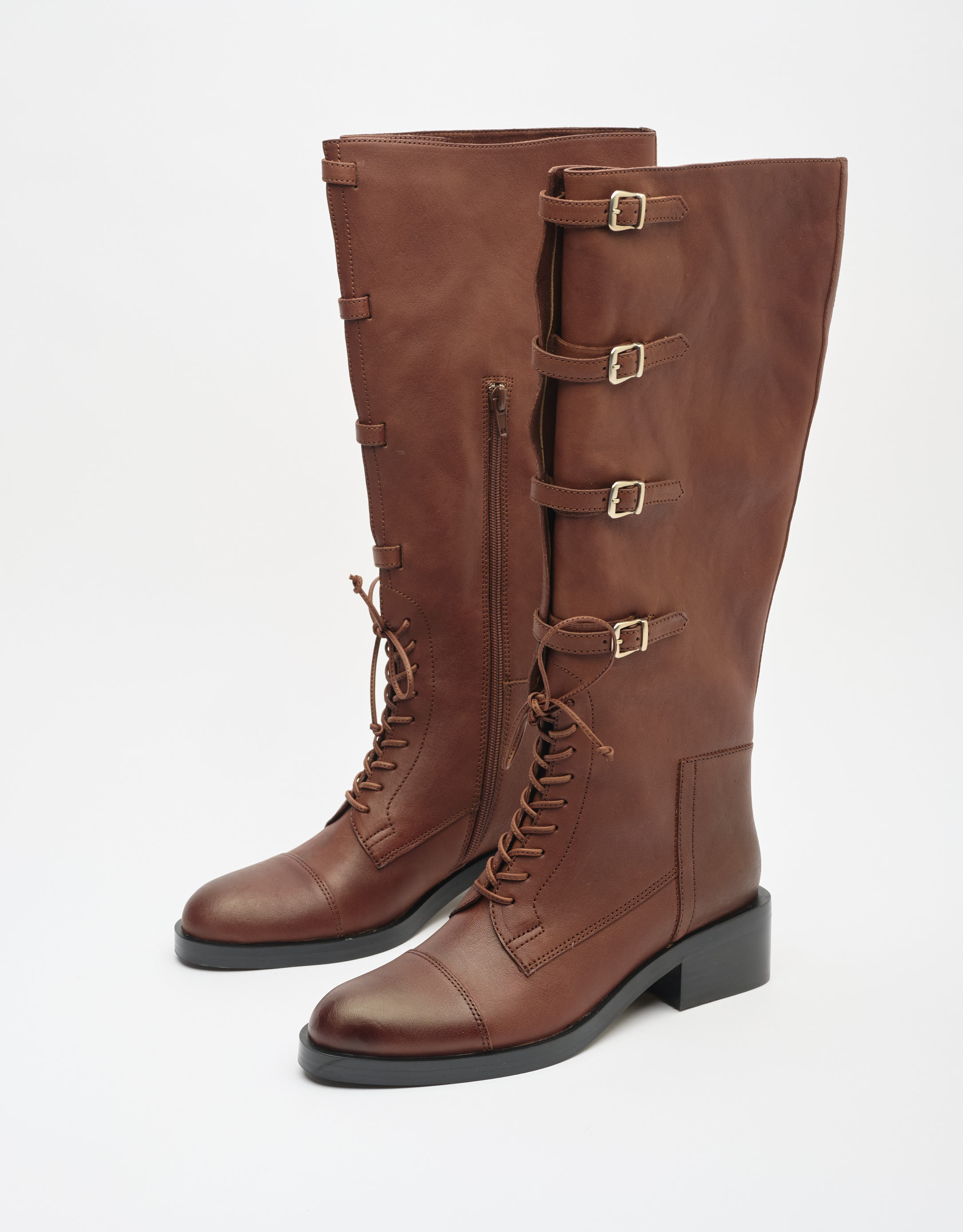 נעלי נשים - Jeffrey Campbell - מגפיים SHAMBLE - חום4