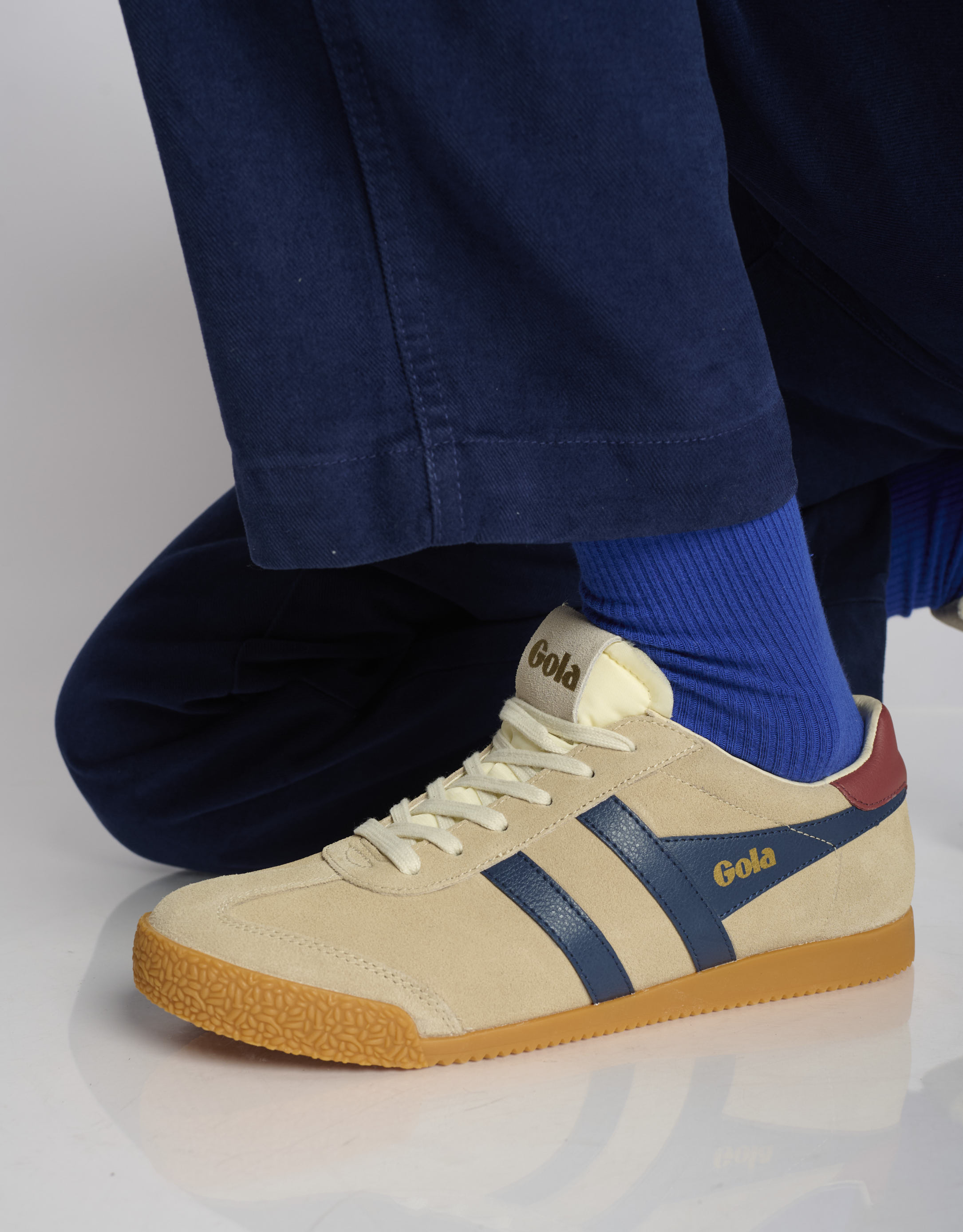 נעלי גברים - Gola - סניקרס ELAN צבעוני - בז'   כחול1