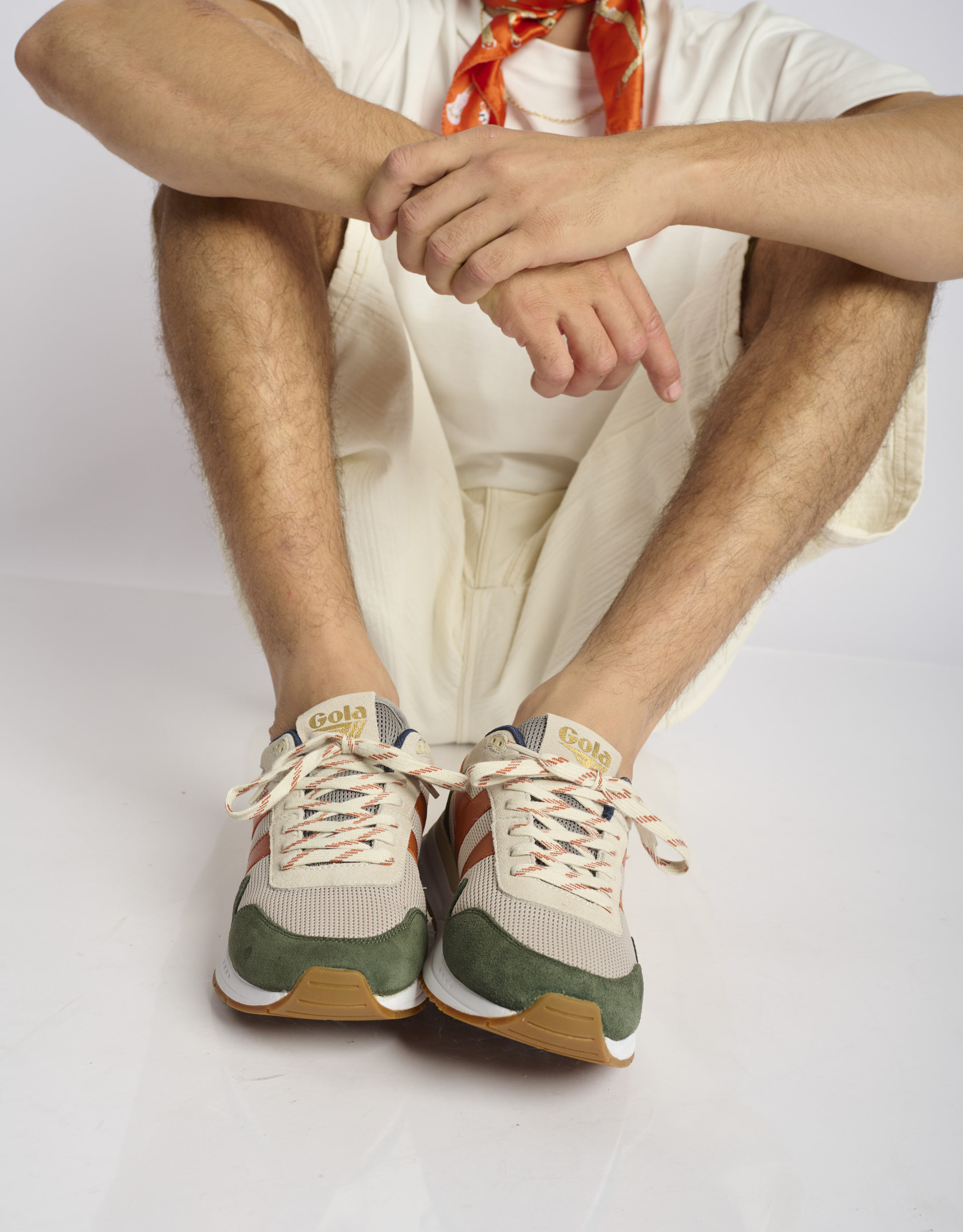 נעלי גברים - Gola - סניקרס בד וזמש DELTA - אופוויט1