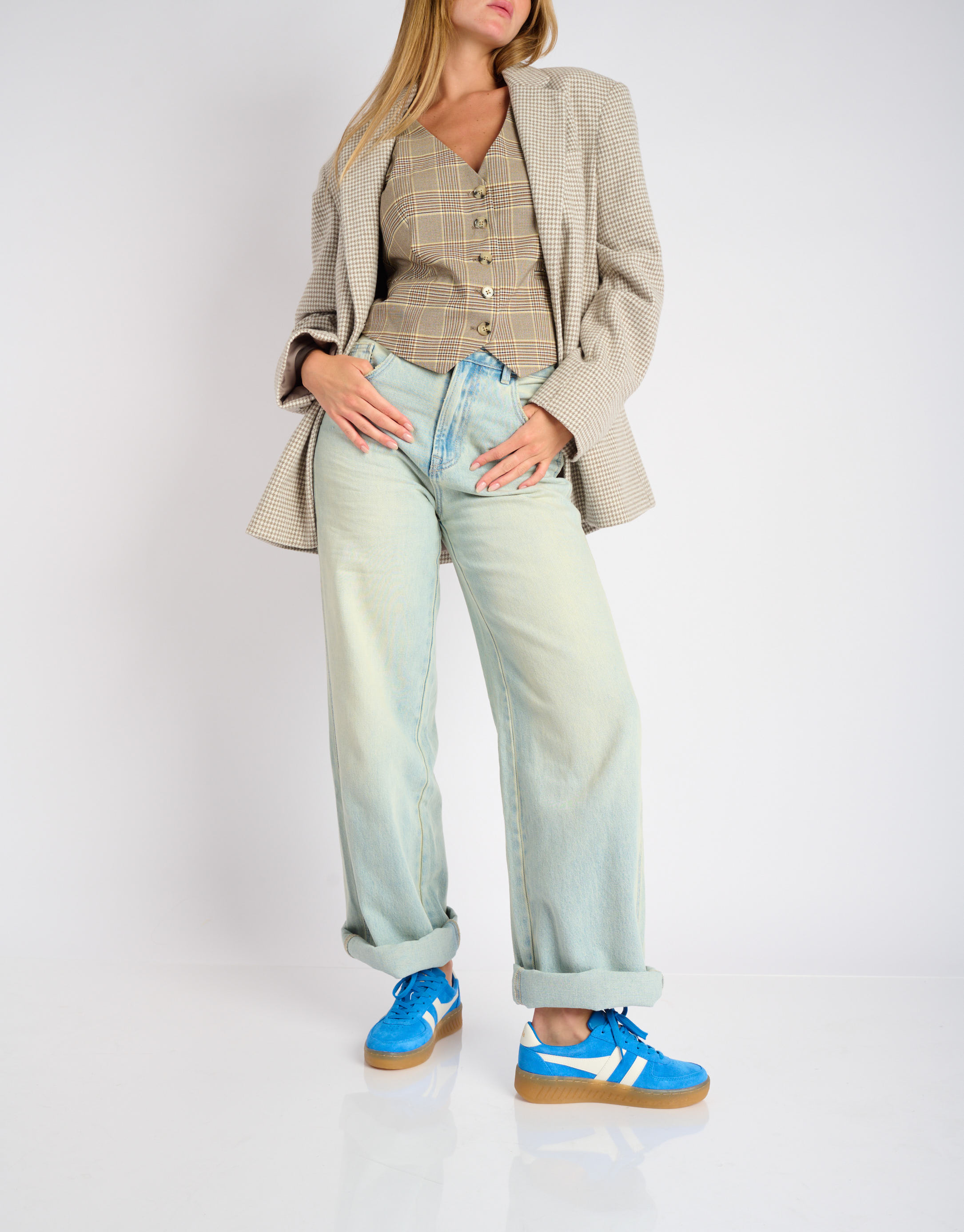 נעלי נשים - Gola - סניקרס זמש GRANDSLAM - כחול