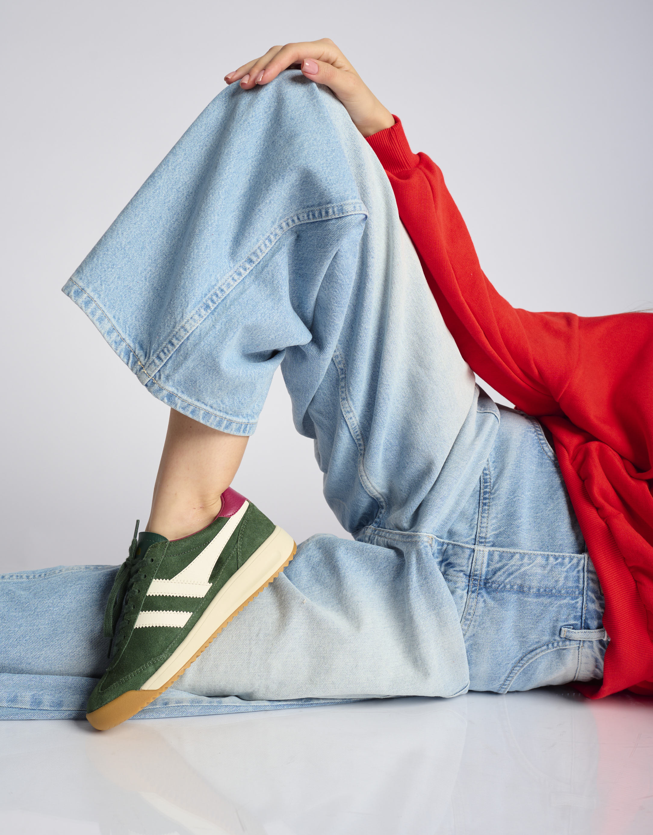 נעלי נשים - Gola - סניקרס זמש  TORNADO 88 - ירוק1