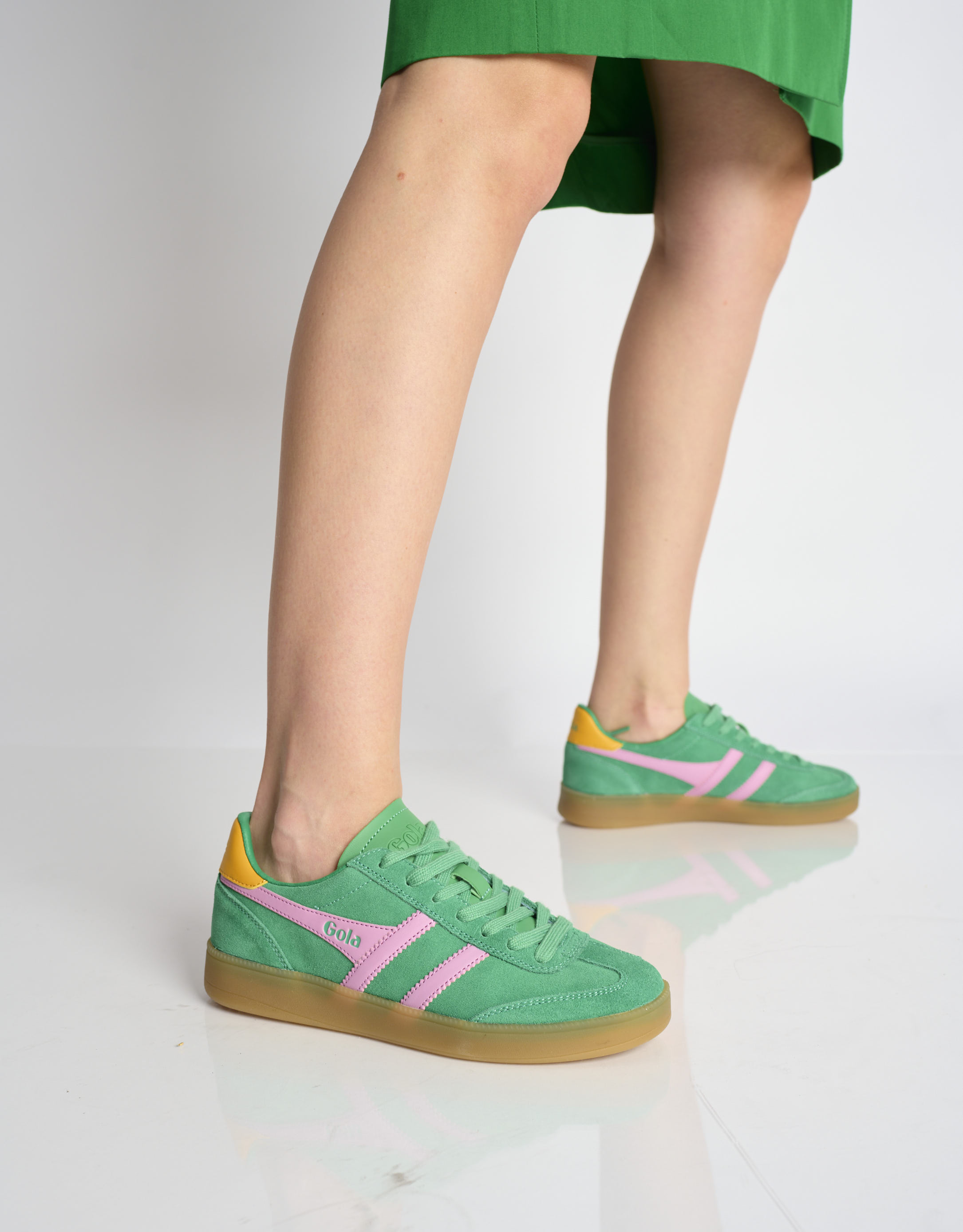 נעלי נשים - Gola - סניקס זמש צבעוני VIPER - ירוק3