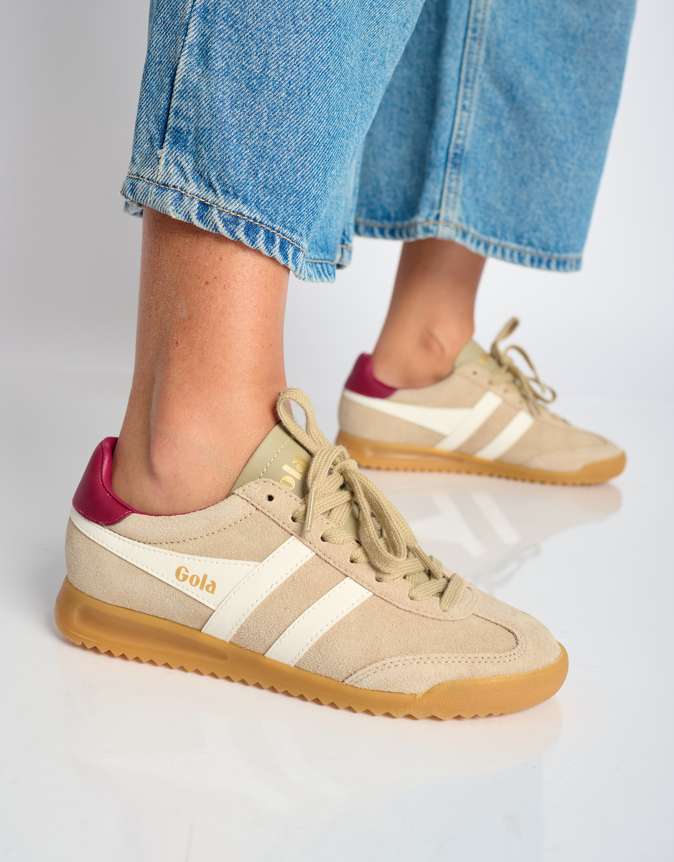 נעלי נשים - Gola - סניקרס זמש TORPEDO - בז'3