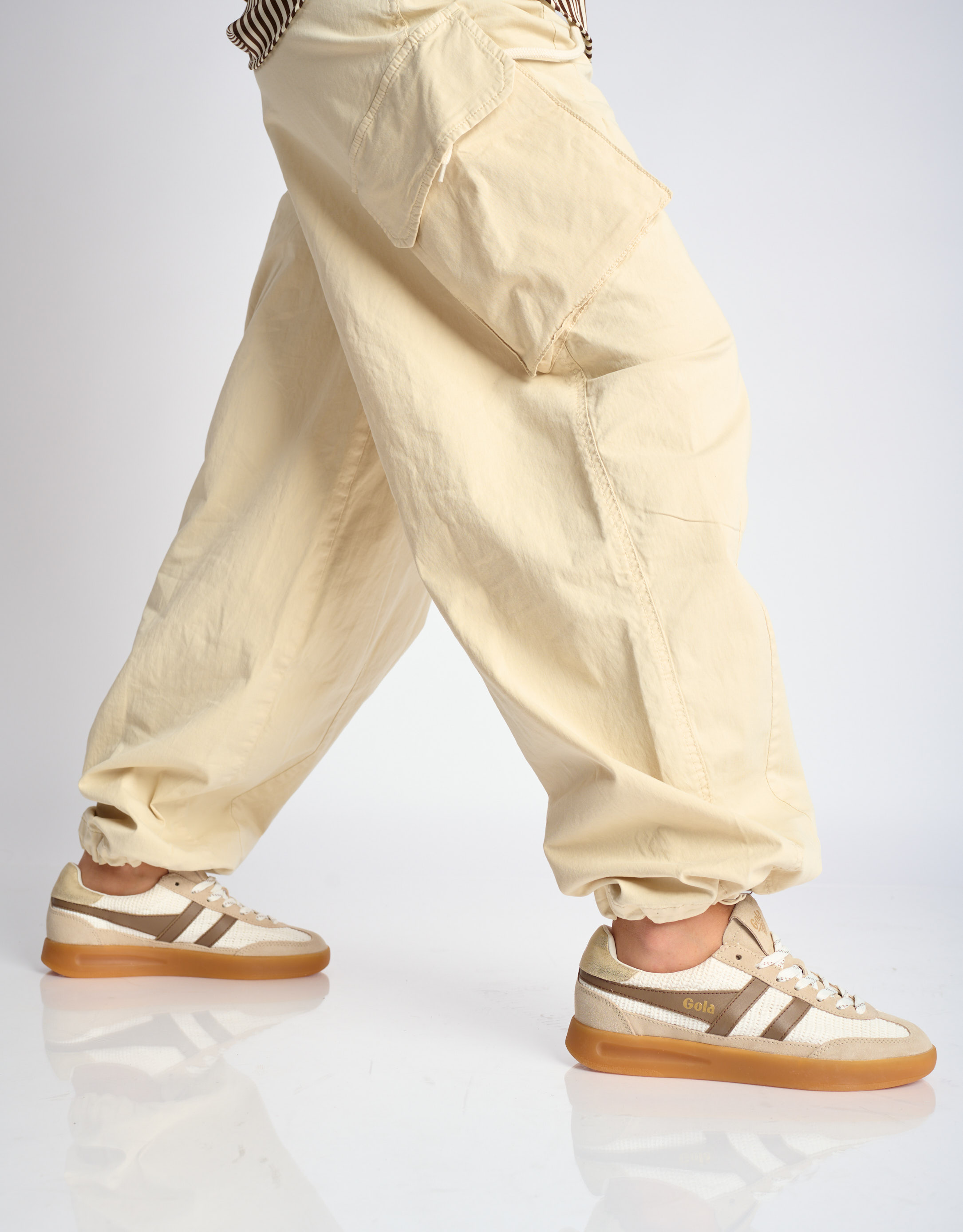 נעלי נשים - Gola - סניקרס  CYCLONE ZEPHIR - בז'   לבן4