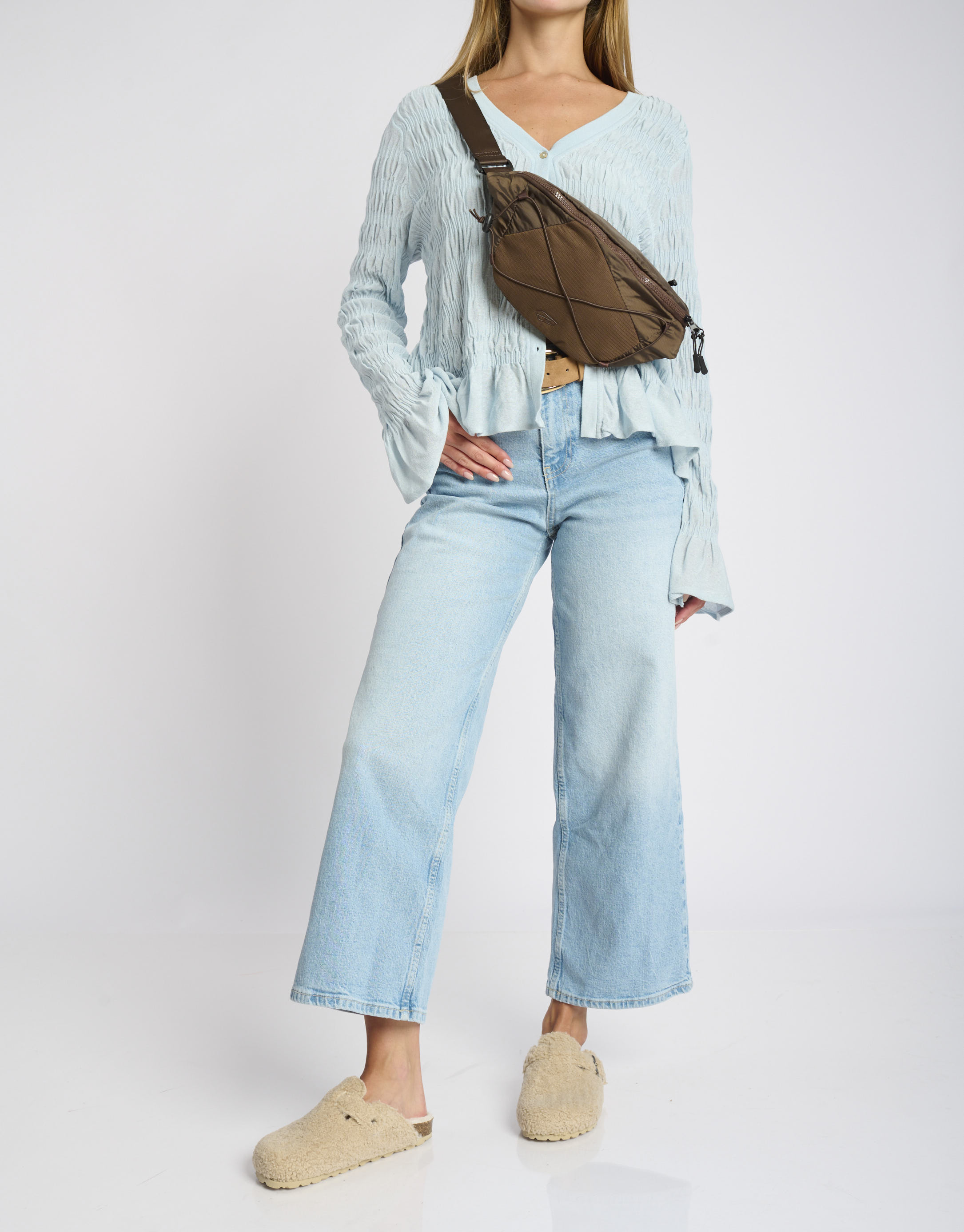 נעלי גברים - Arkk - תיק פאוצ' ניילון BUMBAG - חום1