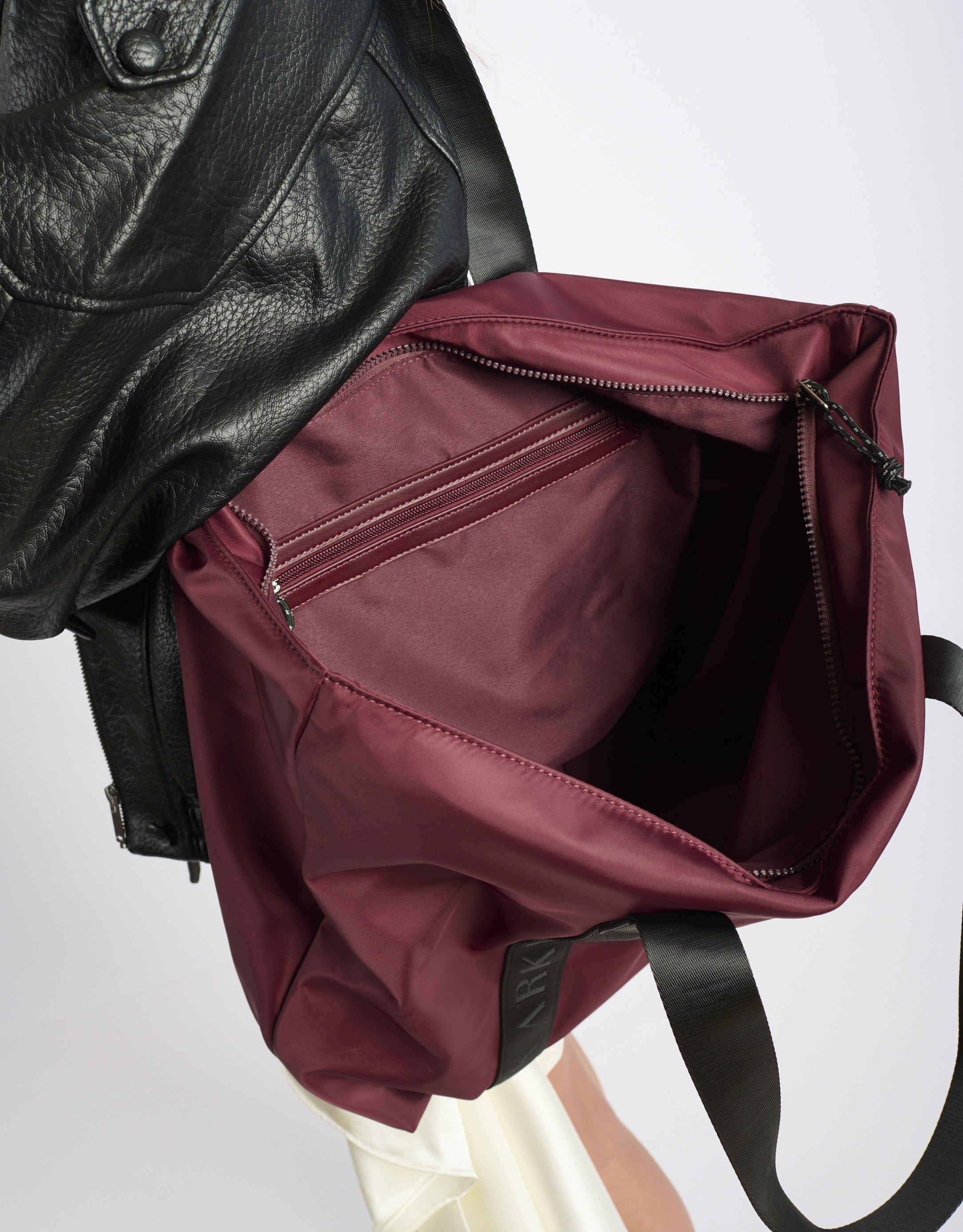 נעלי נשים - Arkk - תיק SHOPPER - בורדו2