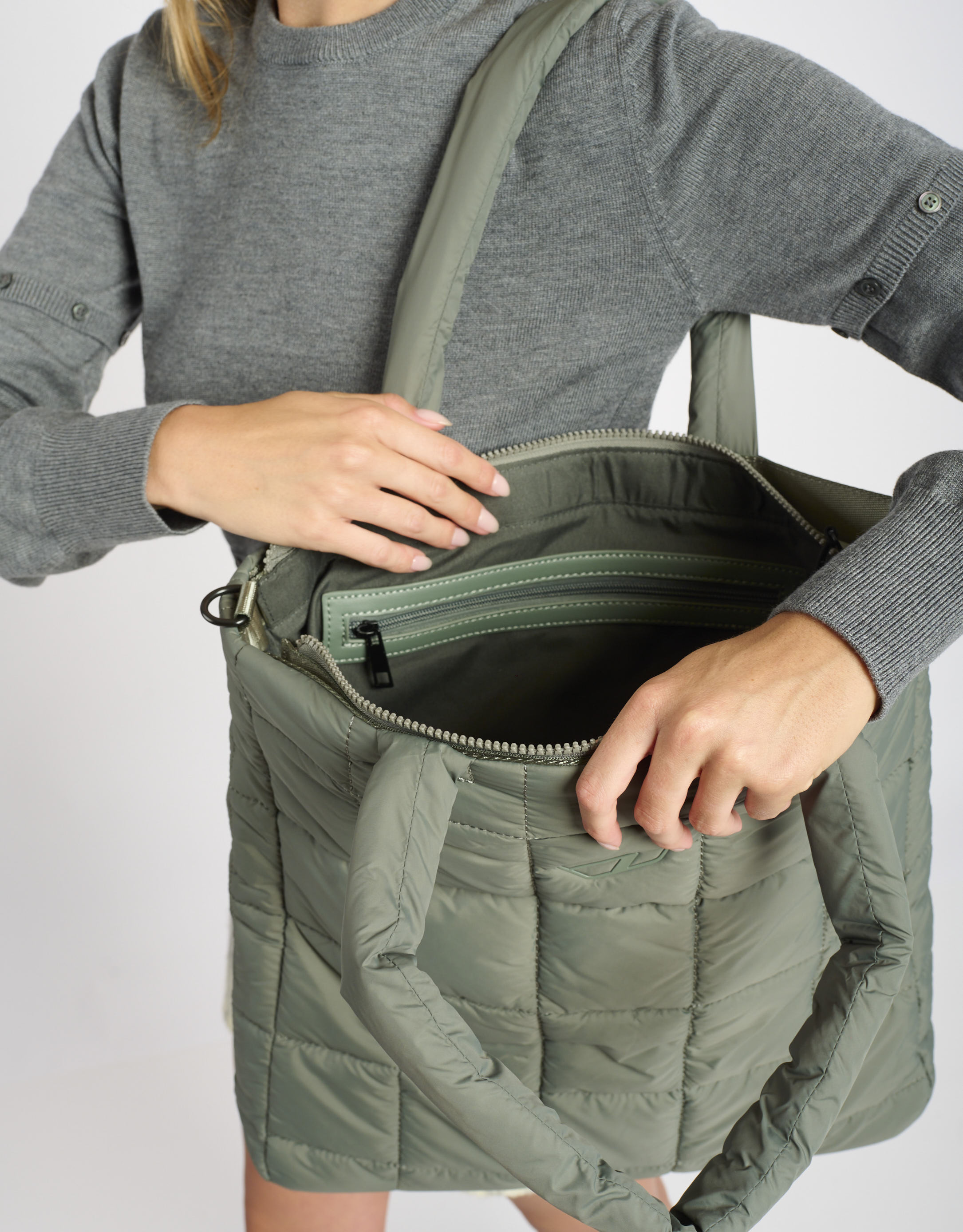 נעלי נשים - Arkk - תיק  PADDED SHOPPER - חאקי3