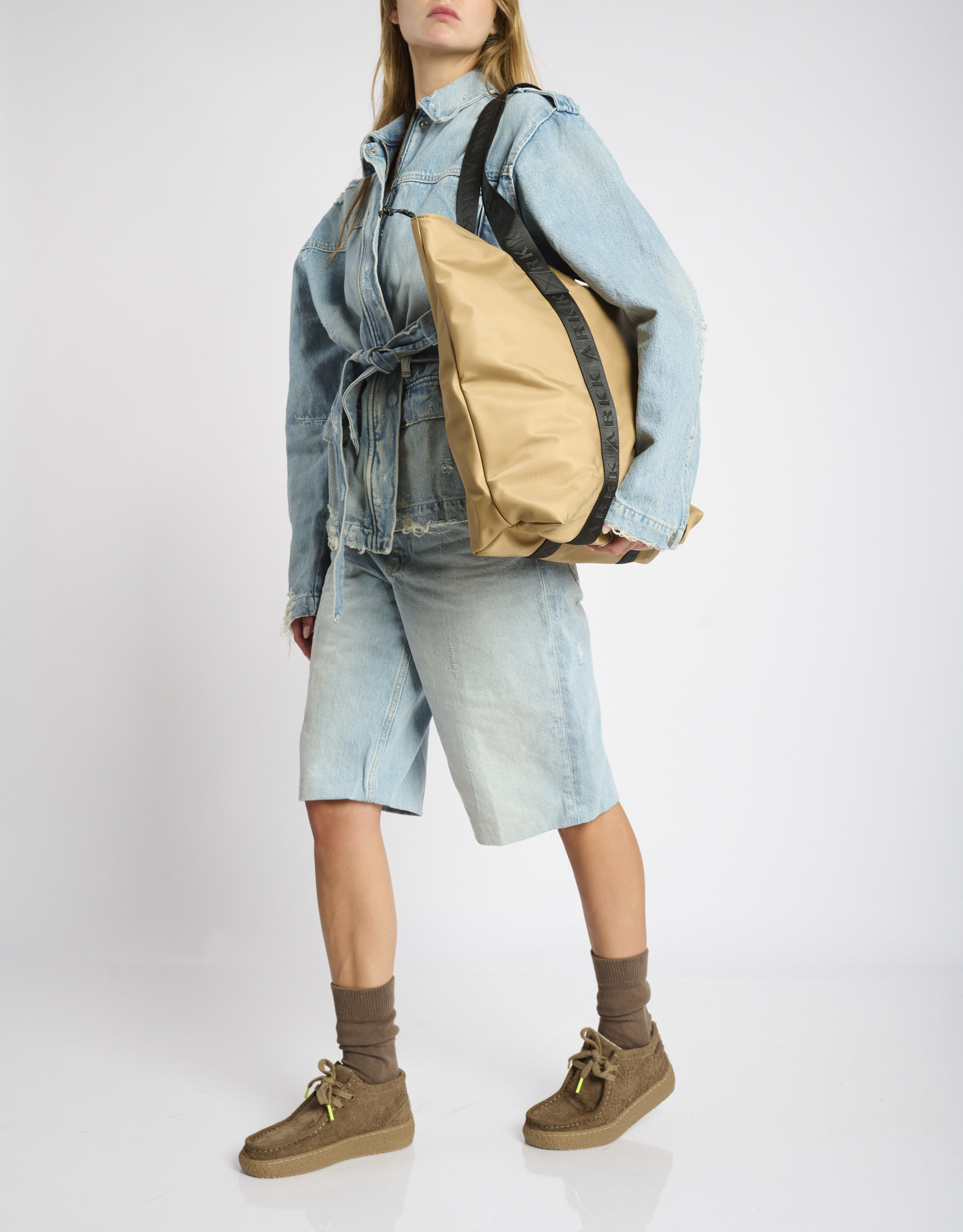 נעלי נשים - Arkk - תיק SHOPPER - בז'4