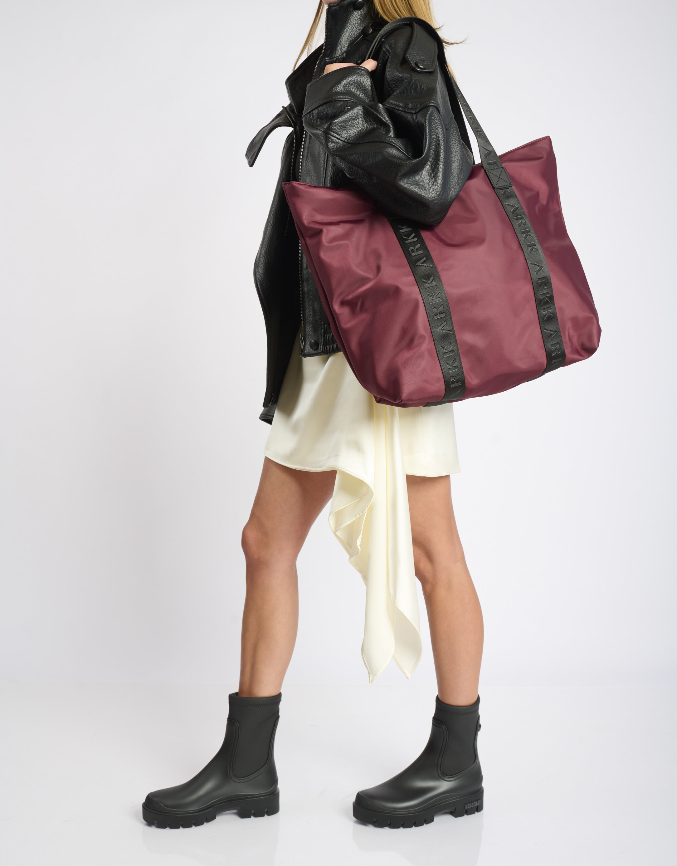 נעלי נשים - Arkk - תיק SHOPPER - בורדו4