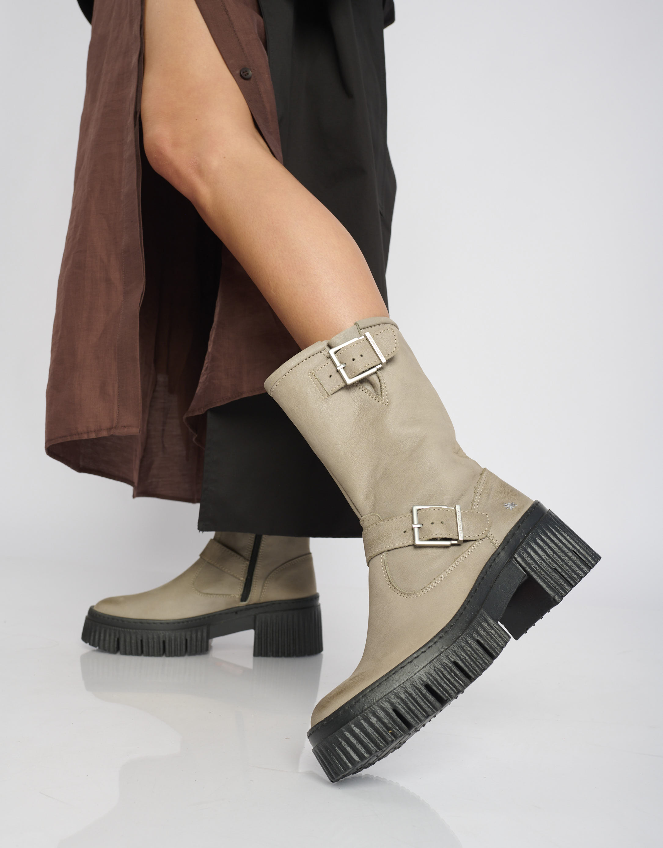 נעלי נשים - Art - מגפי פלרטפורמה YORK - אפור1