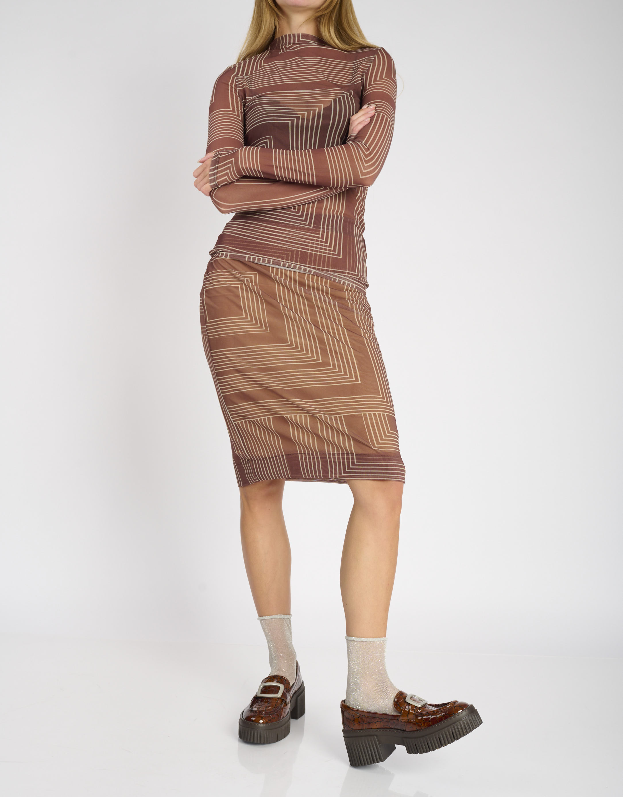 נעלי נשים - Art - נעלי מוקסין עם אבזם YORK - חום2