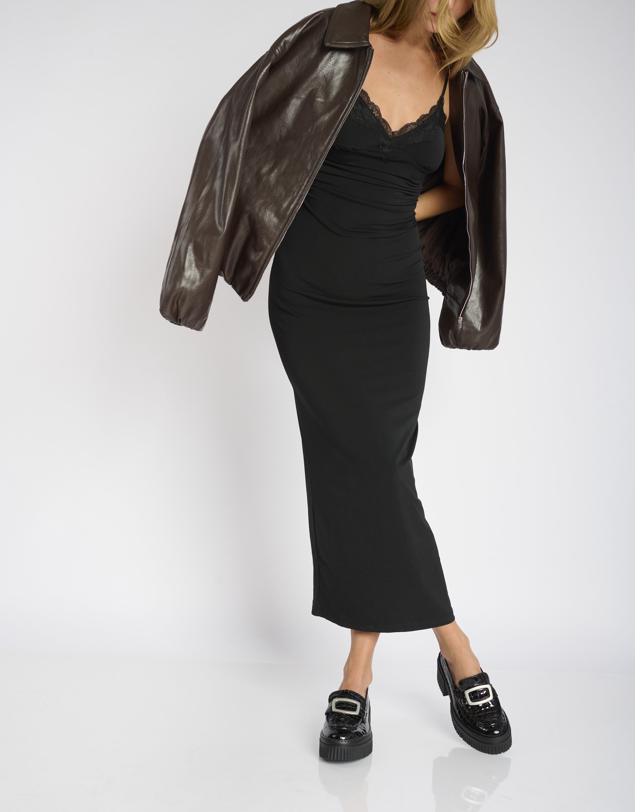 נעלי נשים - Art - נעלי מוקסין עם אבזם YORK - שחור2