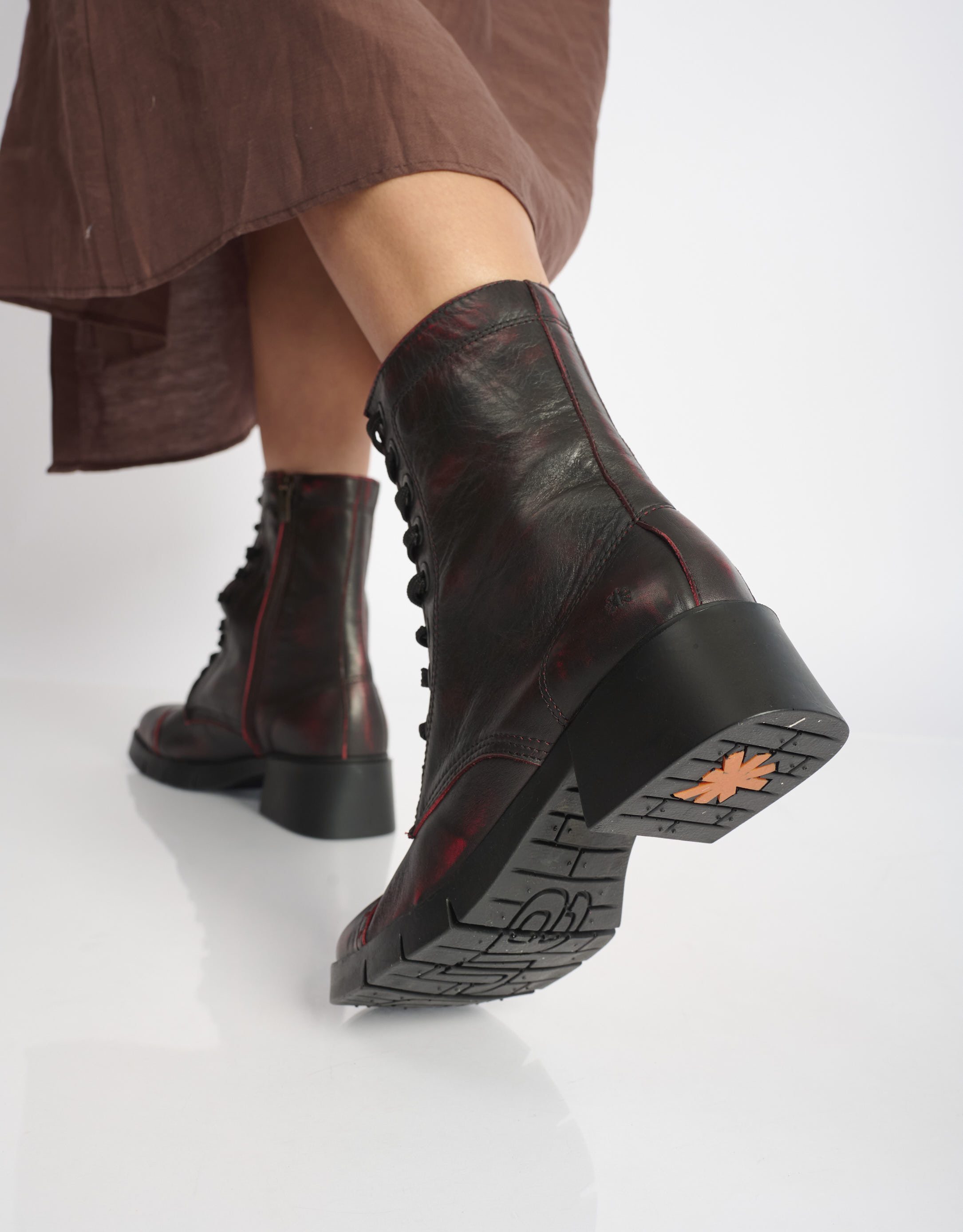 נעלי נשים - Art - מגפון שרוכים VARSOVIA - בורדו4